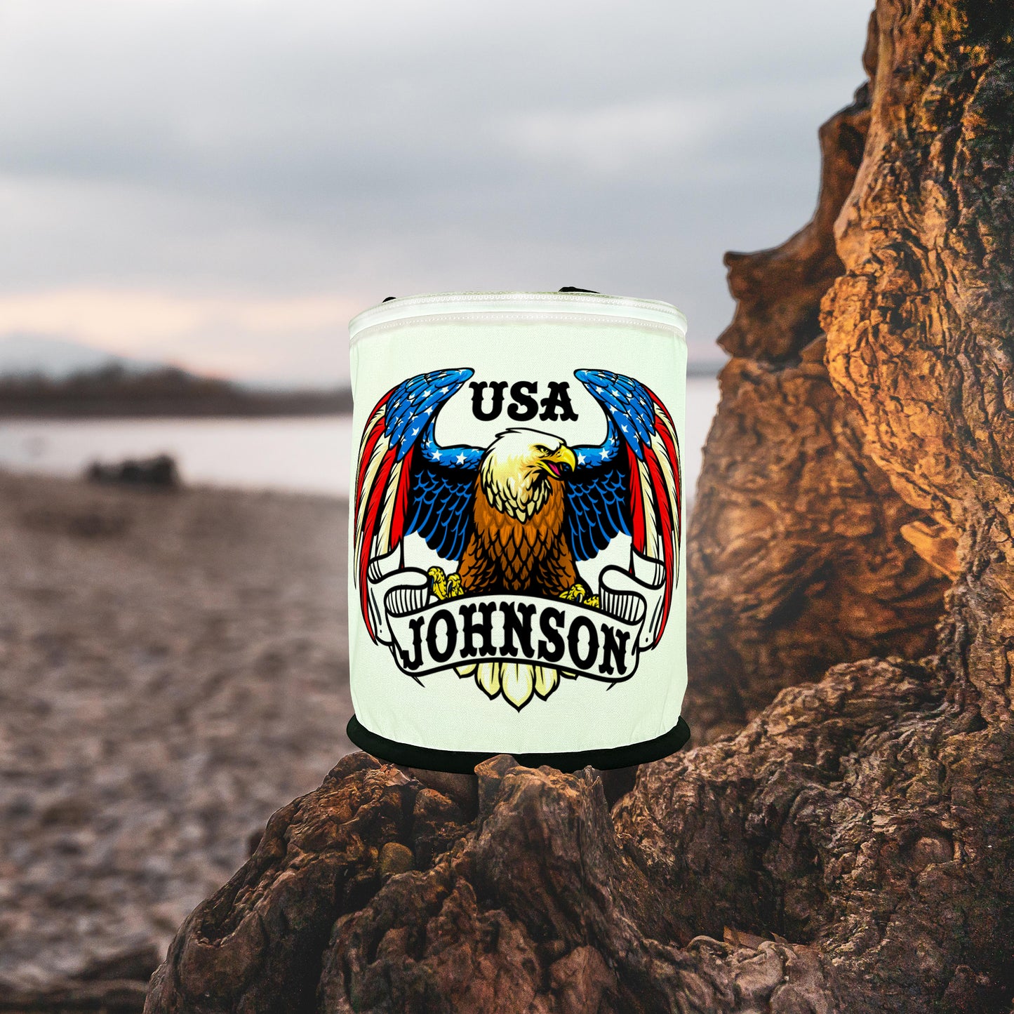 US Flag Bald Eagle - USA LED Lantern
