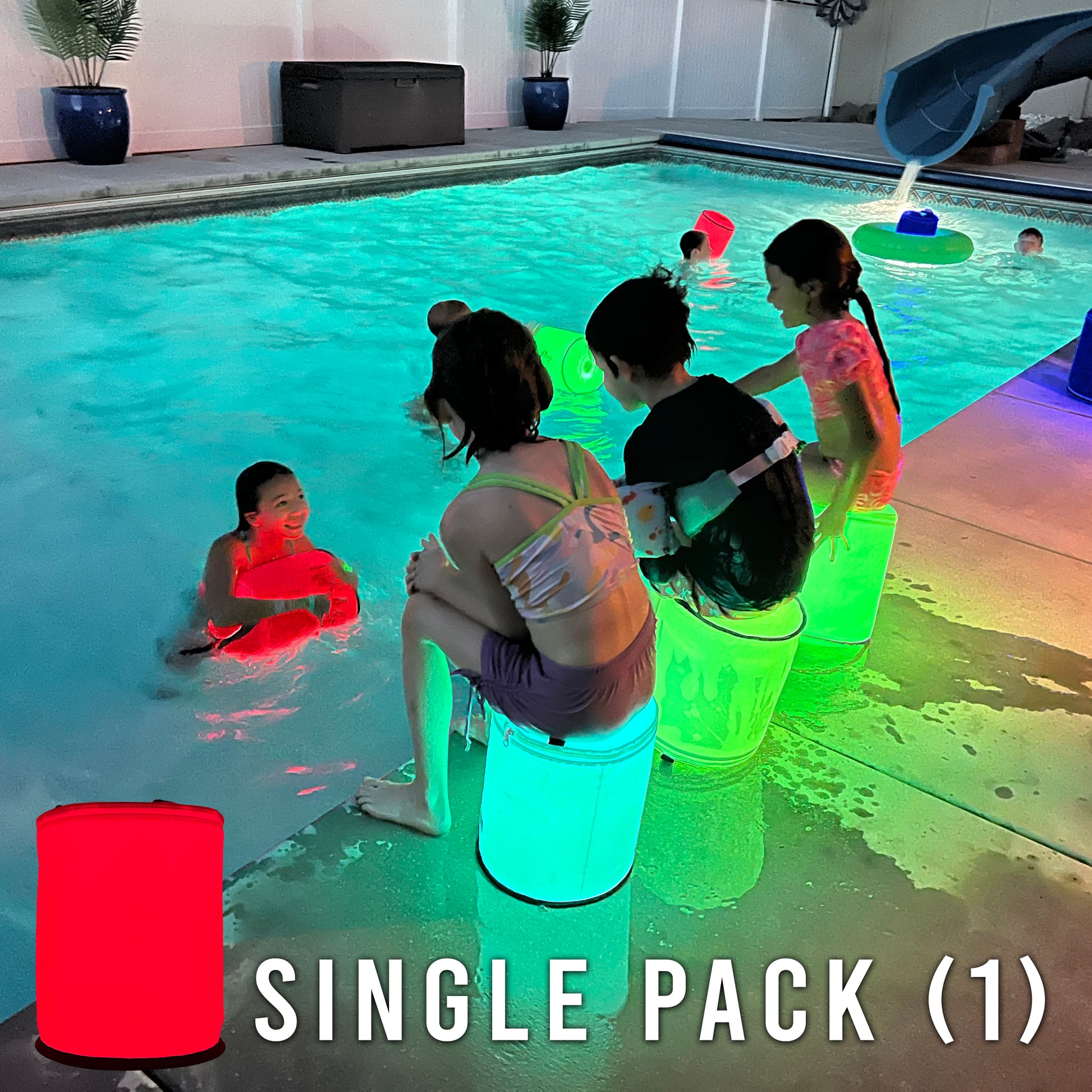 LED Color Changing Inflatable Party & Pool Lights with Remote Control