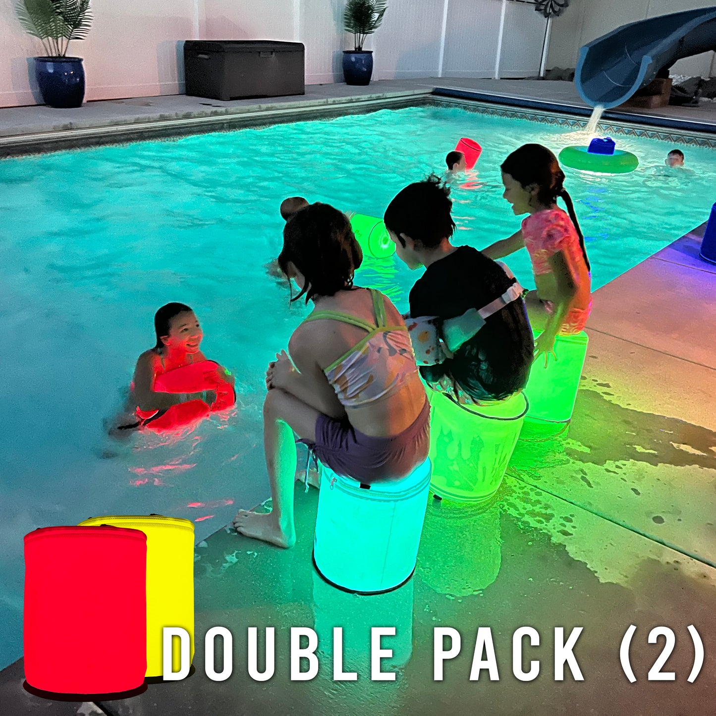 LED Color Changing Inflatable Party & Pool Lights with Remote Control