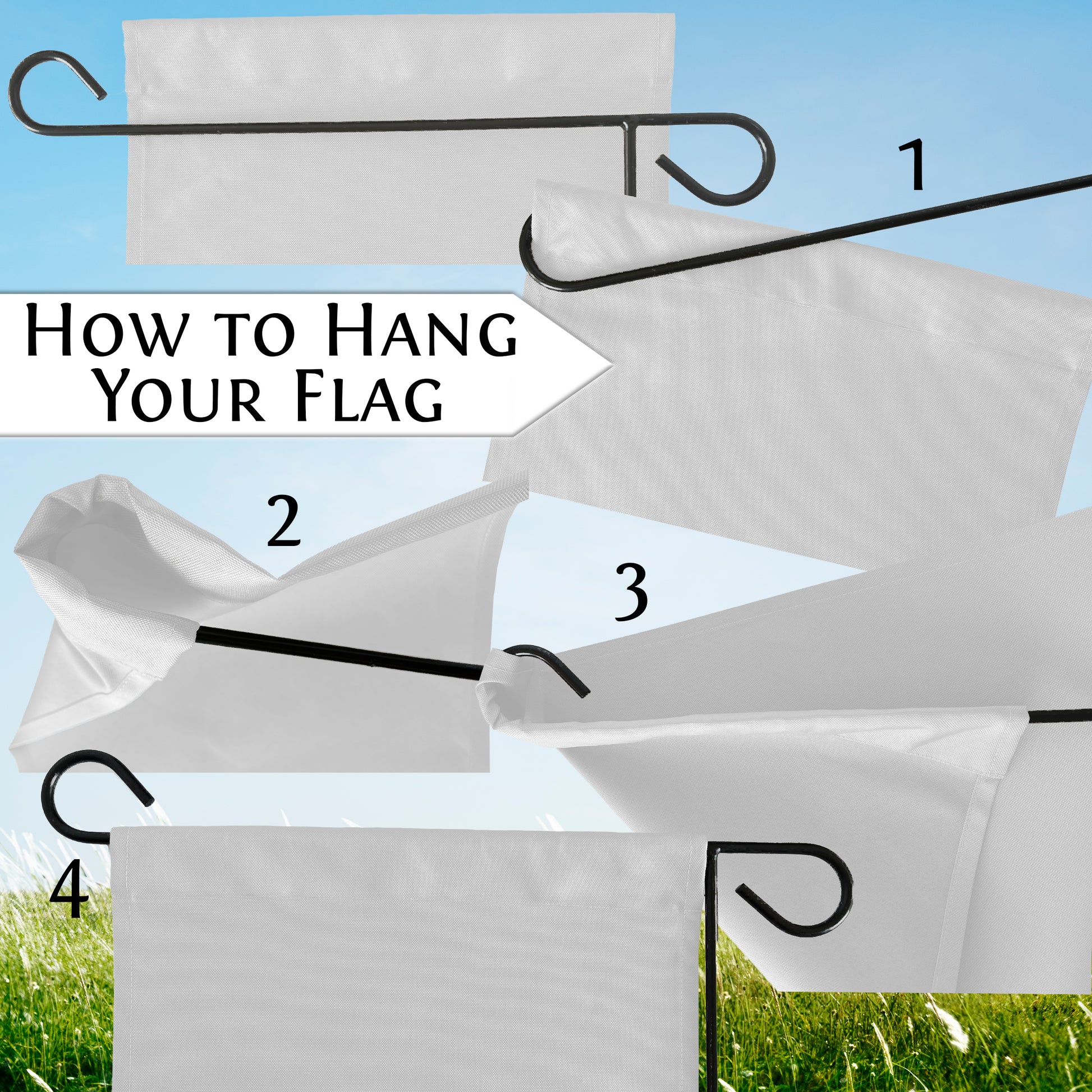 We Can Pop Up Anywhere Personalized Campsite Flag with Pop up Camper or A-Frame on White Fabric