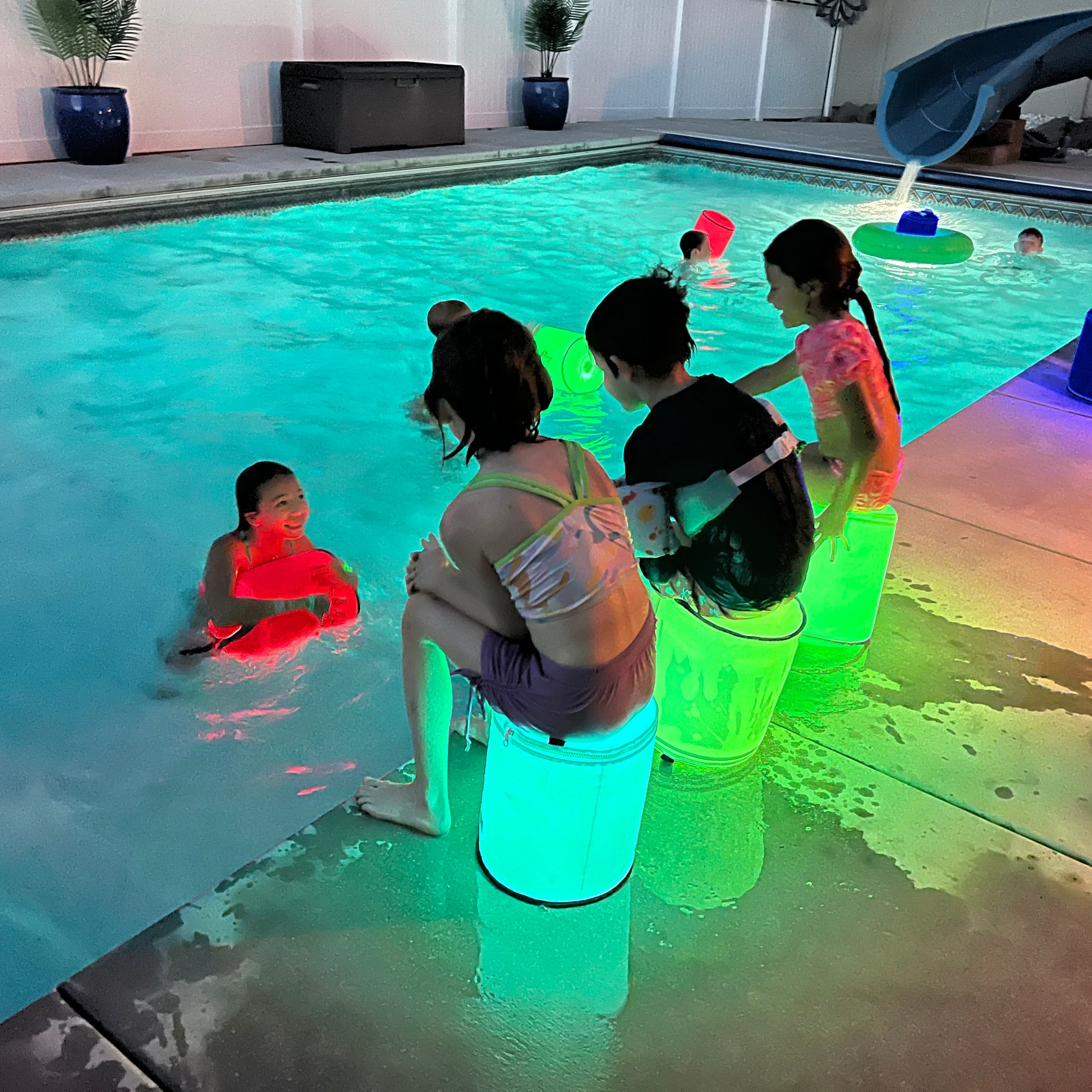 LED Color Changing Inflatable Party & Pool Lights with Remote Control