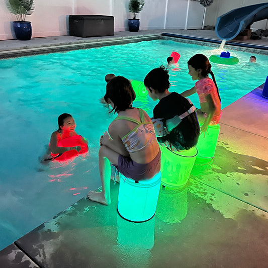 LED Color Changing Inflatable Party & Pool Lights with Remote Control