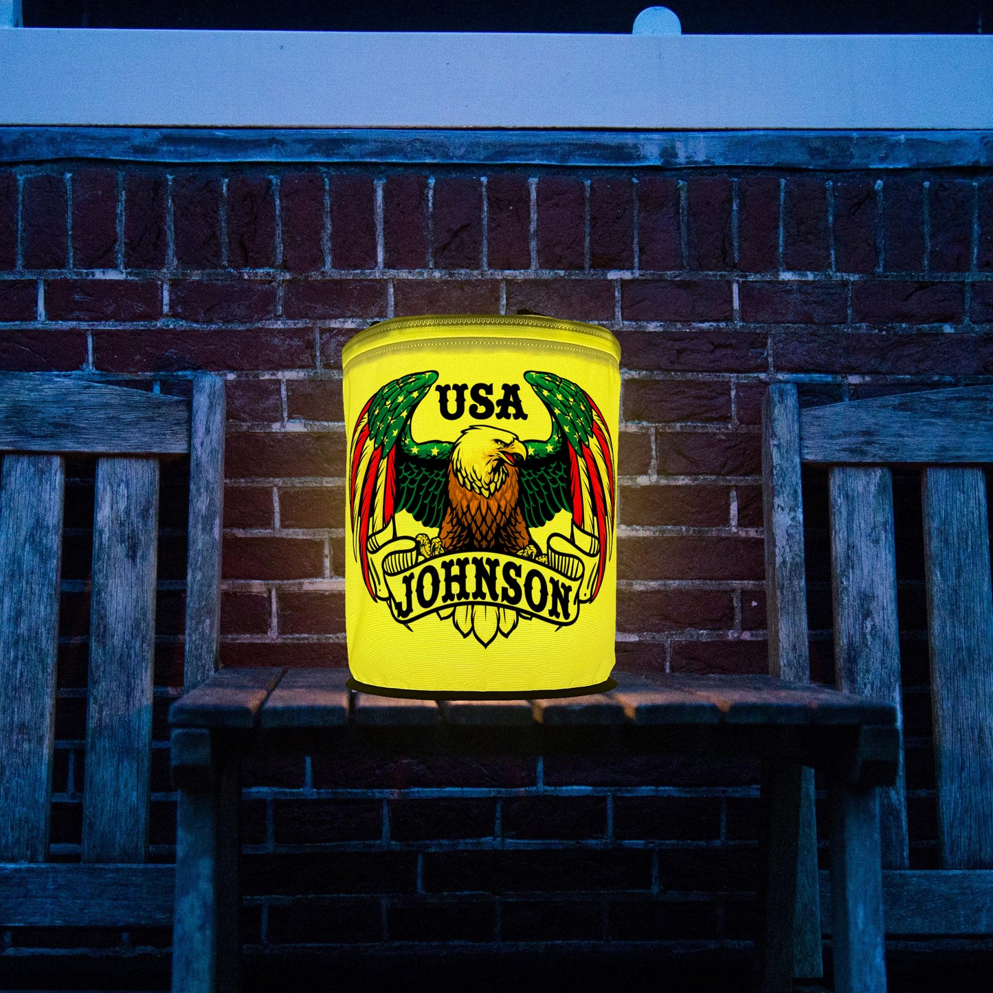 US Flag Bald Eagle - USA LED Lantern