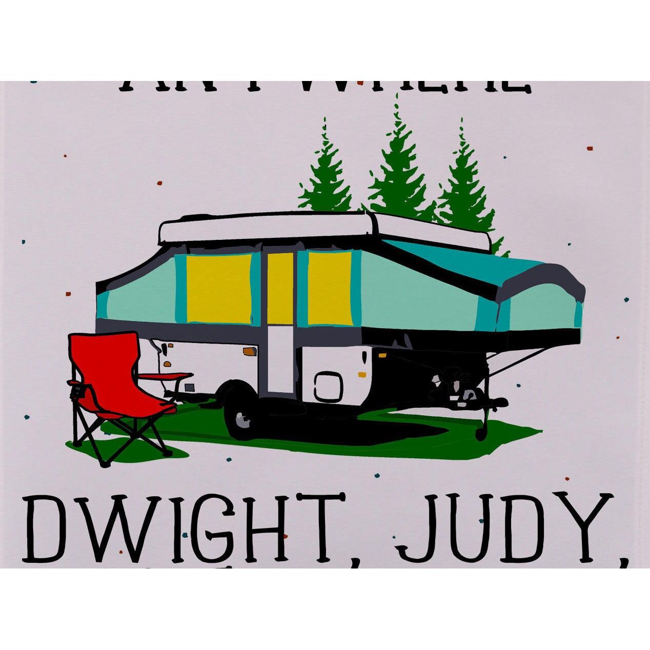 Ready to Ship We Can Pop UP Anywhere, Personalized Campsite Flag with Pop Up Folding Camper or A-frame, Customized just for you.