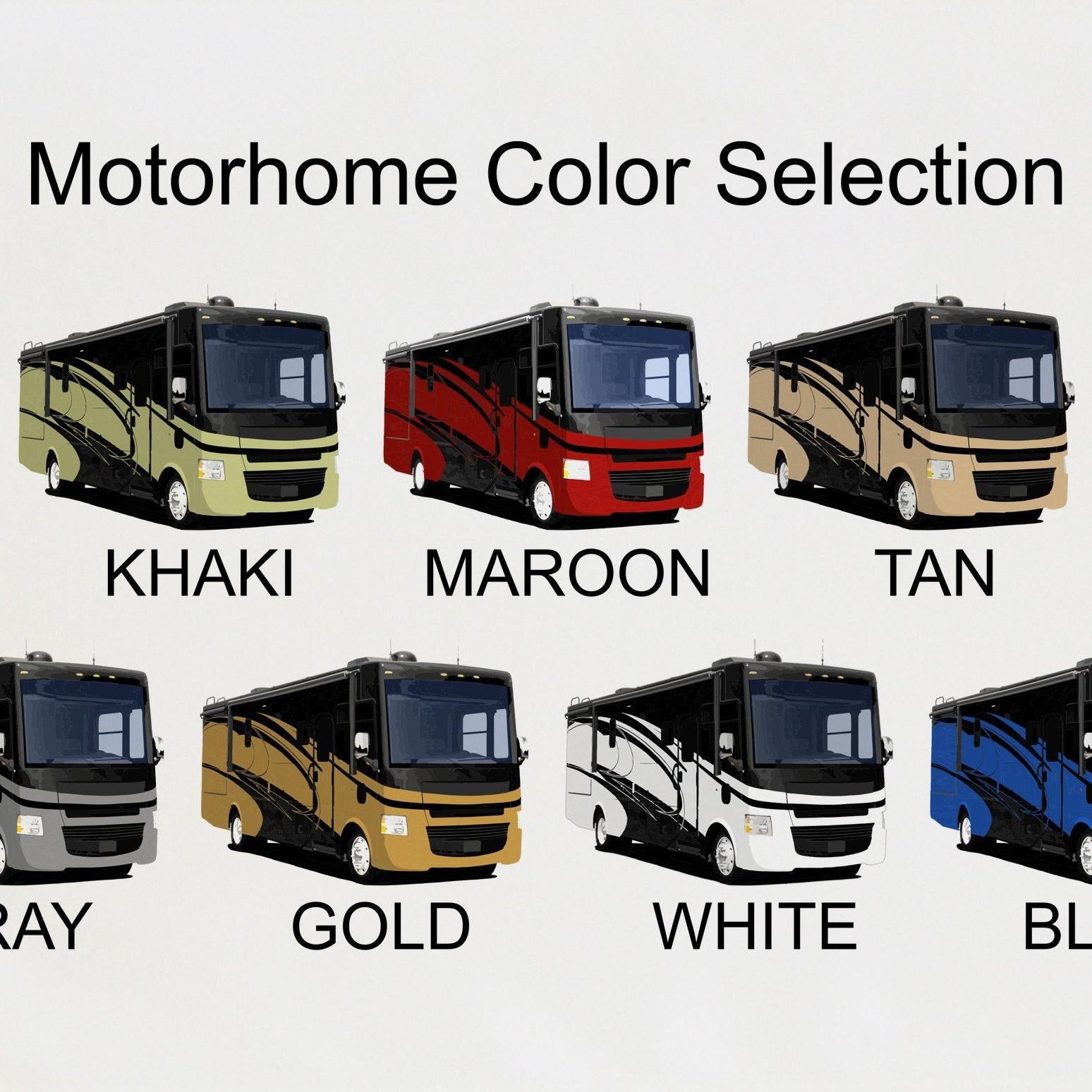 Happy Campers, Personalized Class A Motorhome RV Camping Flag