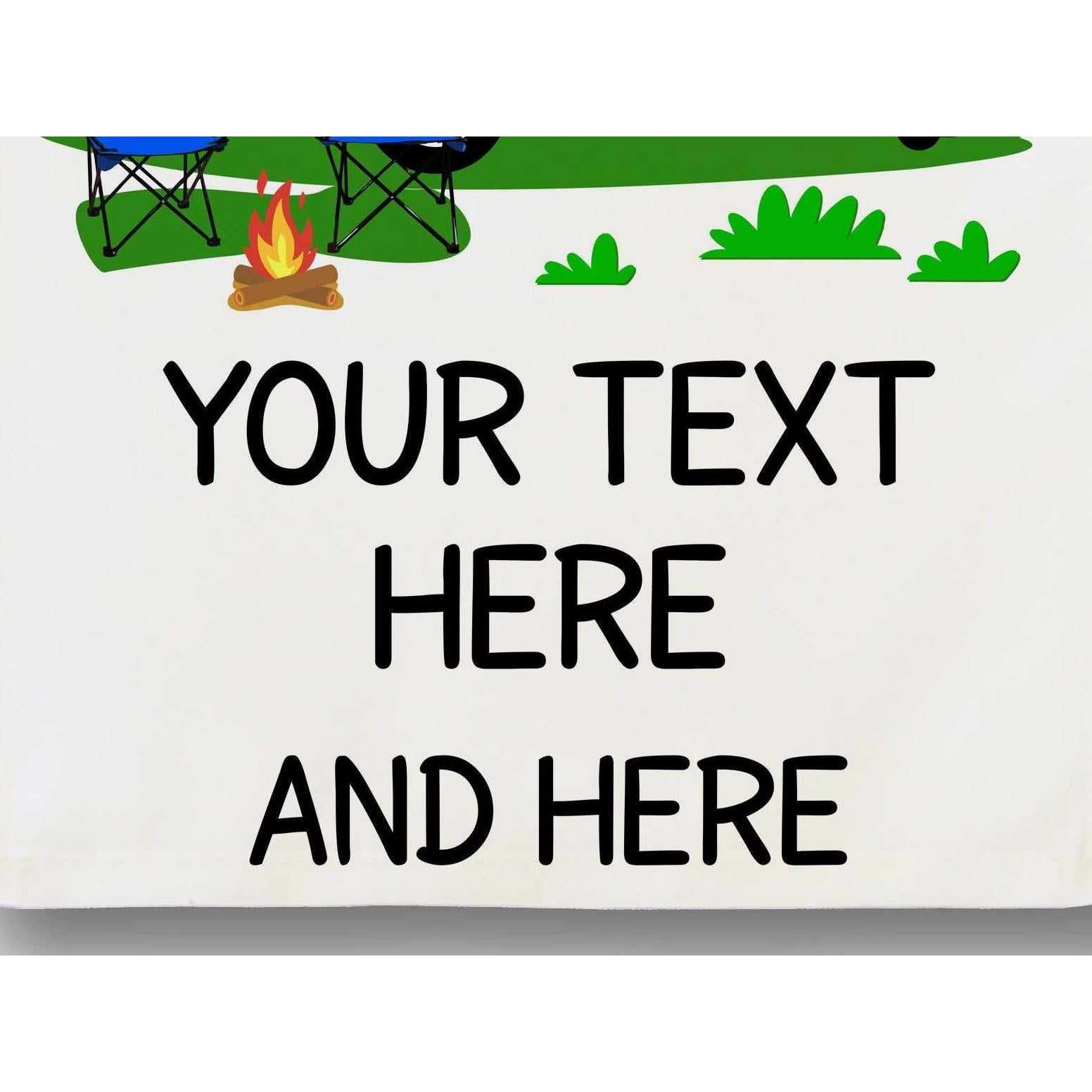 Life is Better in the Camper, Personalized Campsite Flag, RV Gift, Teardrop Camper, Camp Sign, Camp Decor, Camp Gift, Trailer Flag