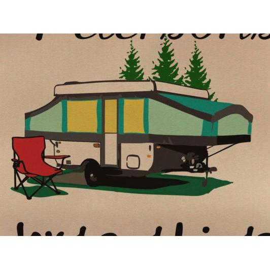 Welcome to our Camper Personalized Garden Flag, RV Gift, Pop-Up Camper, Camp Sign, Tent Trailer Flag, Camp Gift, Camping Decor