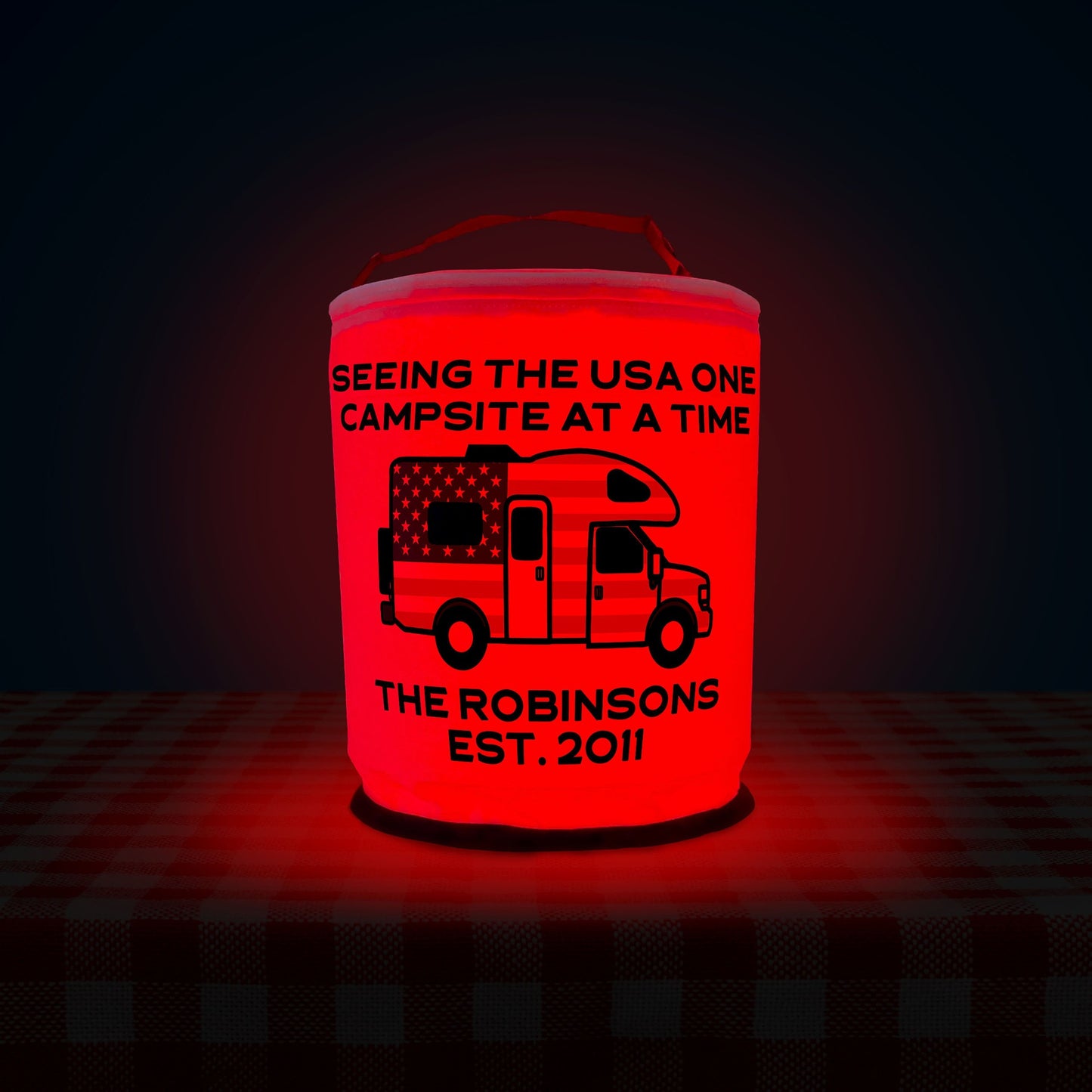 Seeing The USA One Campsite at a Time, Patriotic Pop-Up Tent Trailer