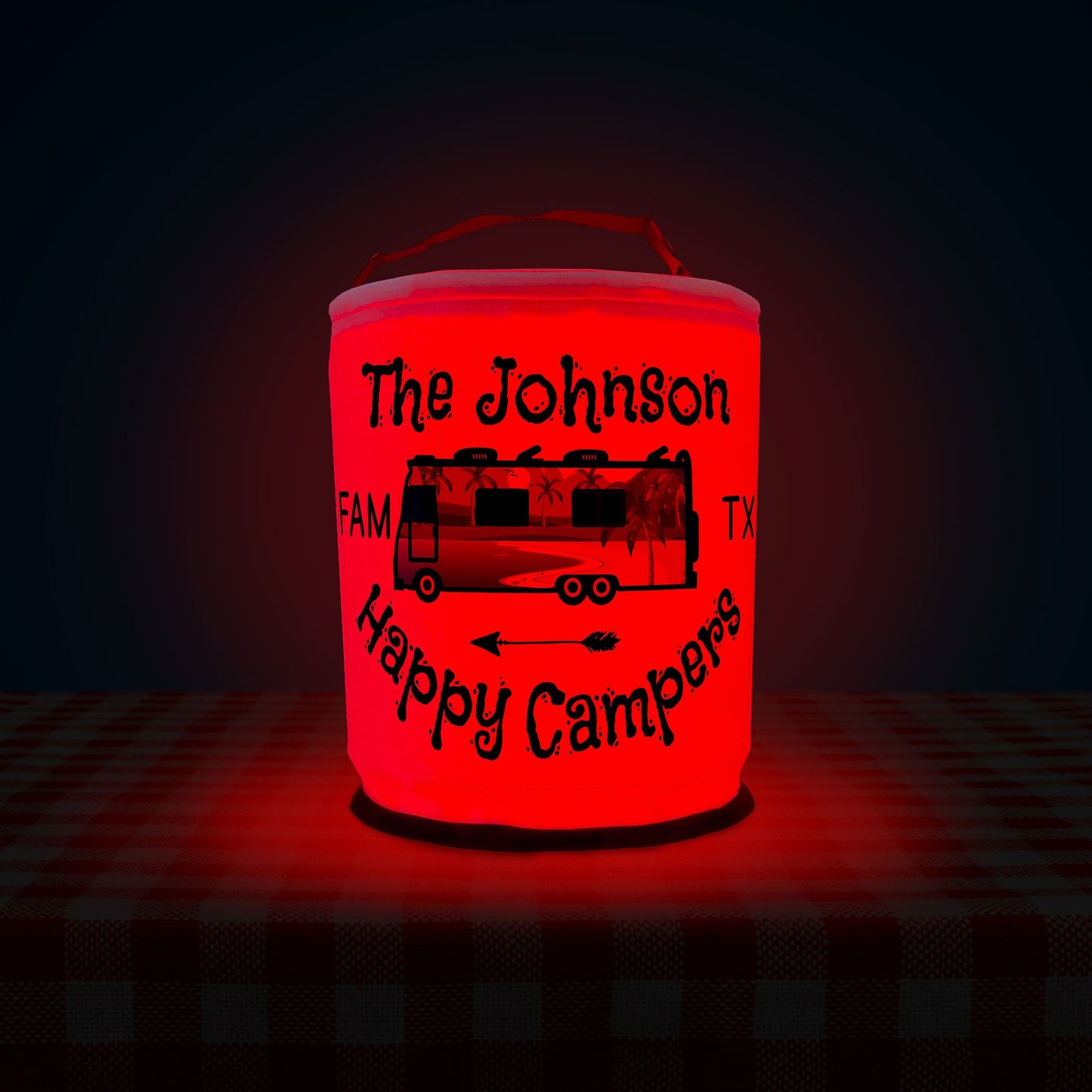 Happy Campers Personalized Color Changing LED Camping Lantern