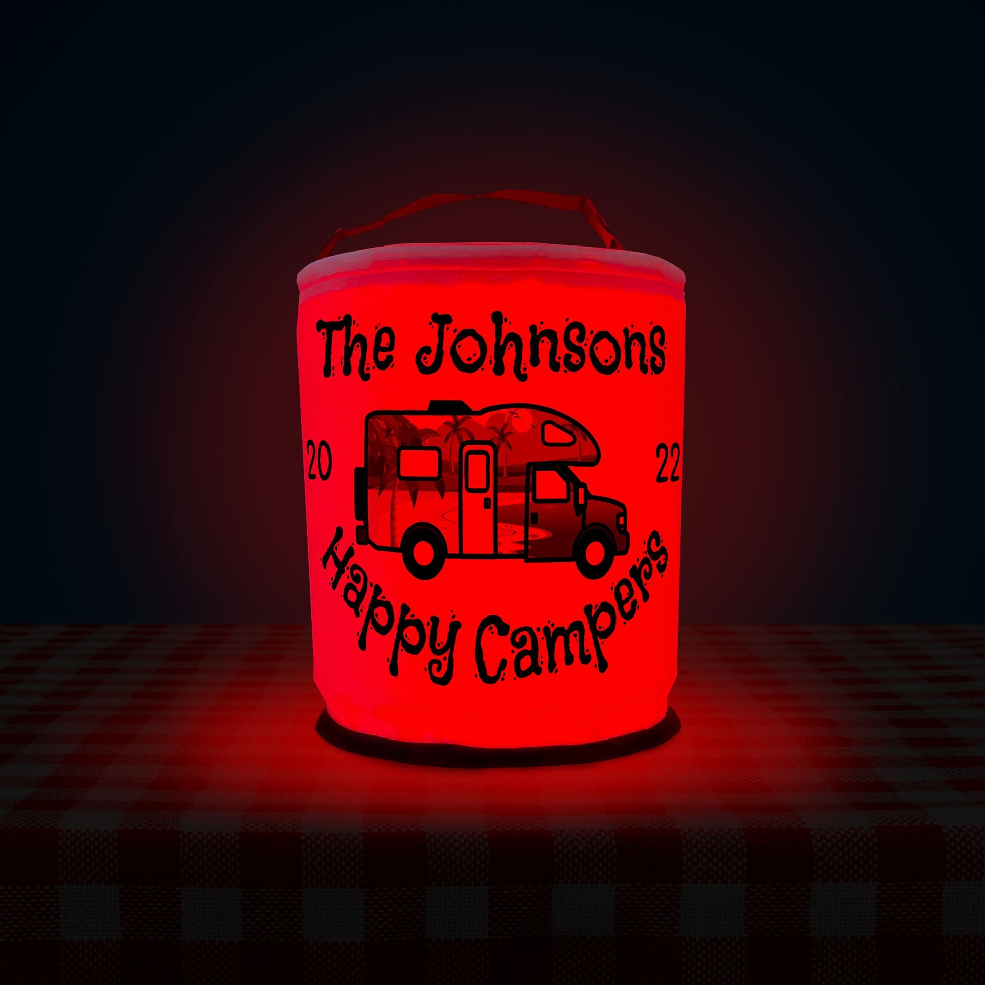 Happy Campers Personalized Color Changing LED Camping Lantern