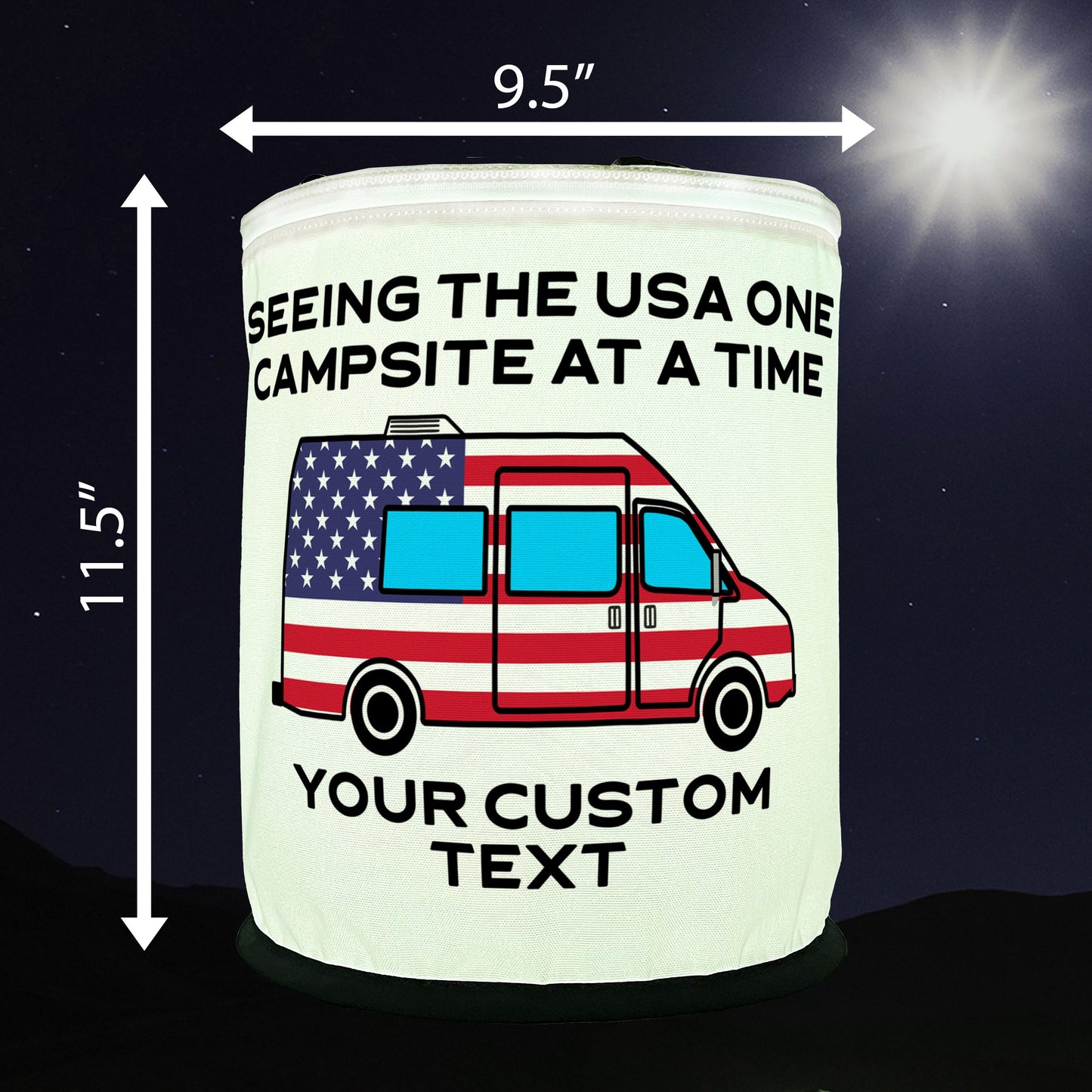 Seeing The USA One Campsite at a Time, Patriotic Pop-Up Tent Trailer