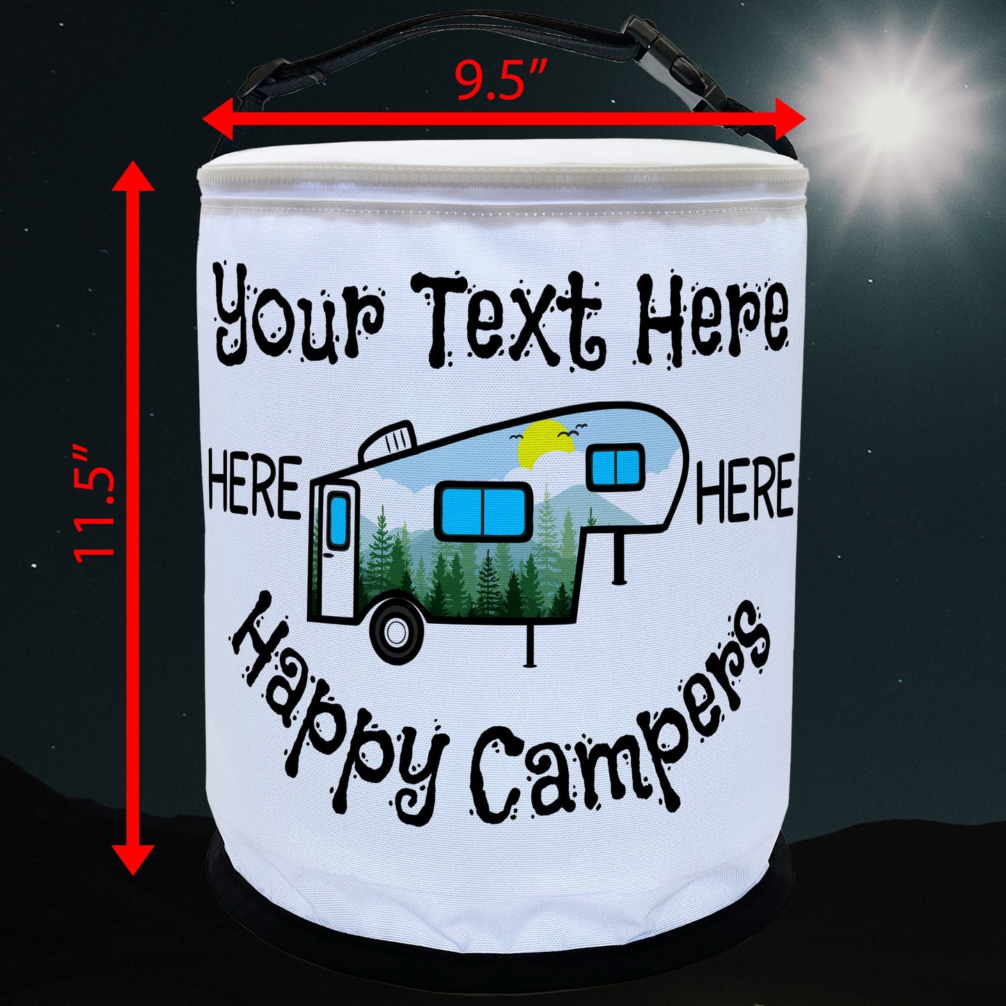Happy Campers Personalized Color Changing 5th Wheel LED Camping Light