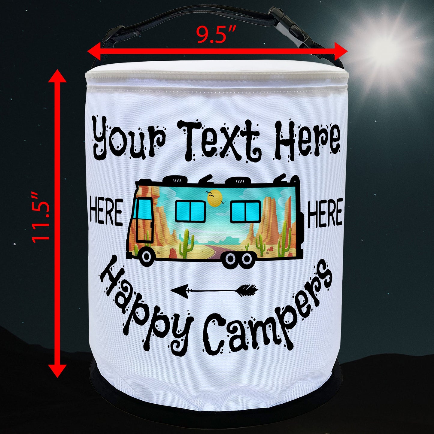 Happy Campers Personalized Color Changing LED Camping Lantern