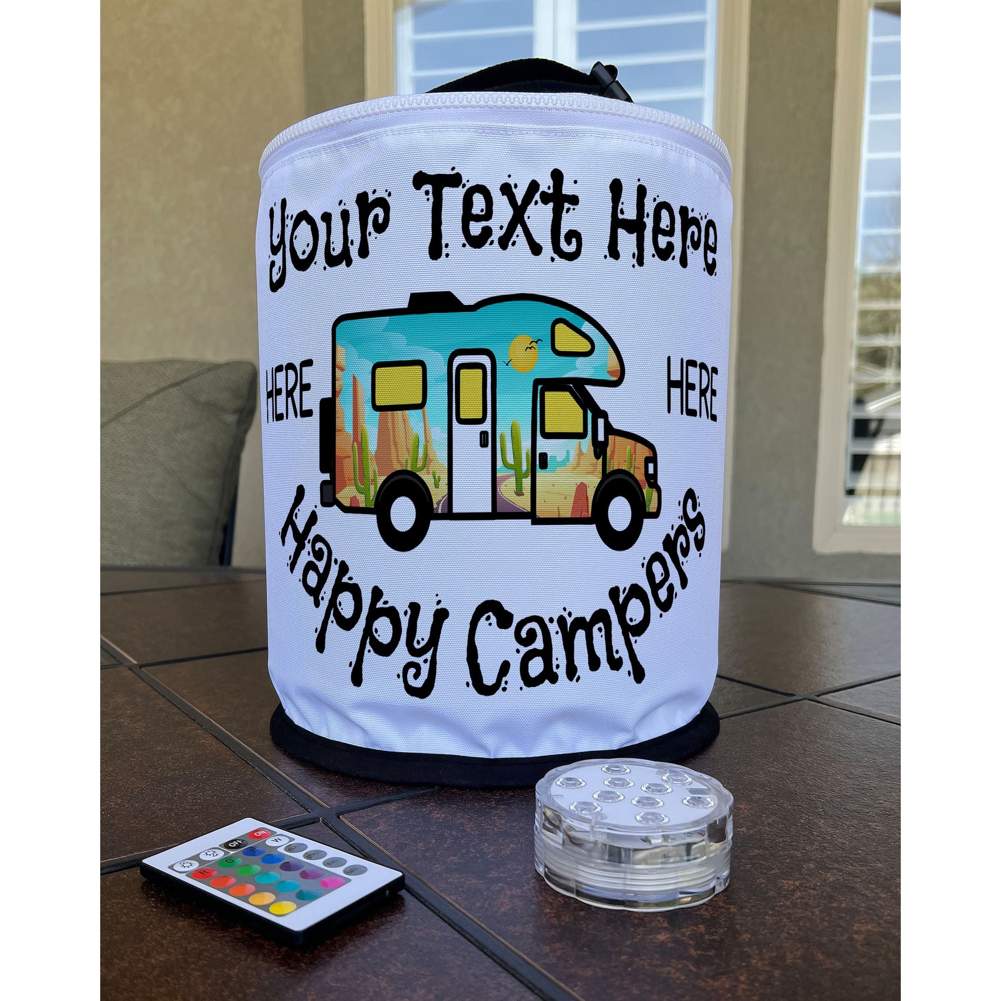 Happy Campers Personalized Color Changing LED Camping Lantern