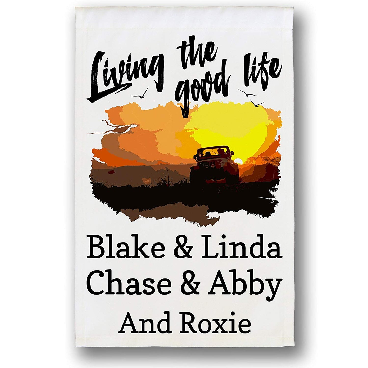 Living The Good Life Personalized Outdoor Flag with ATV