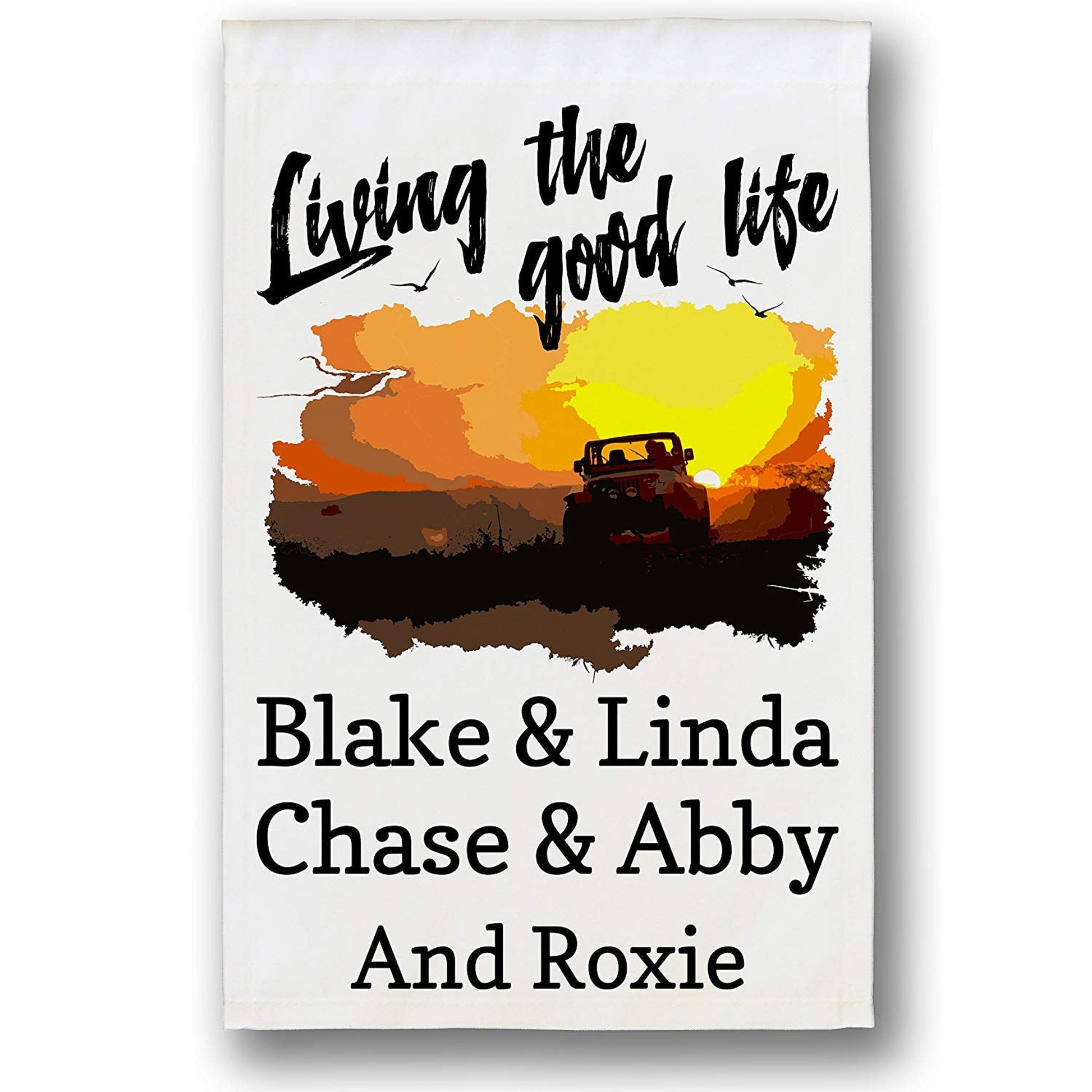 Living The Good Life Personalized Outdoor Flag with ATV