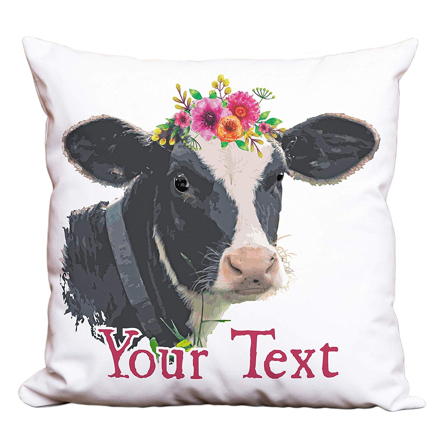 Holstein Cow Modern Farmhouse Personalized Decorative Pillow
