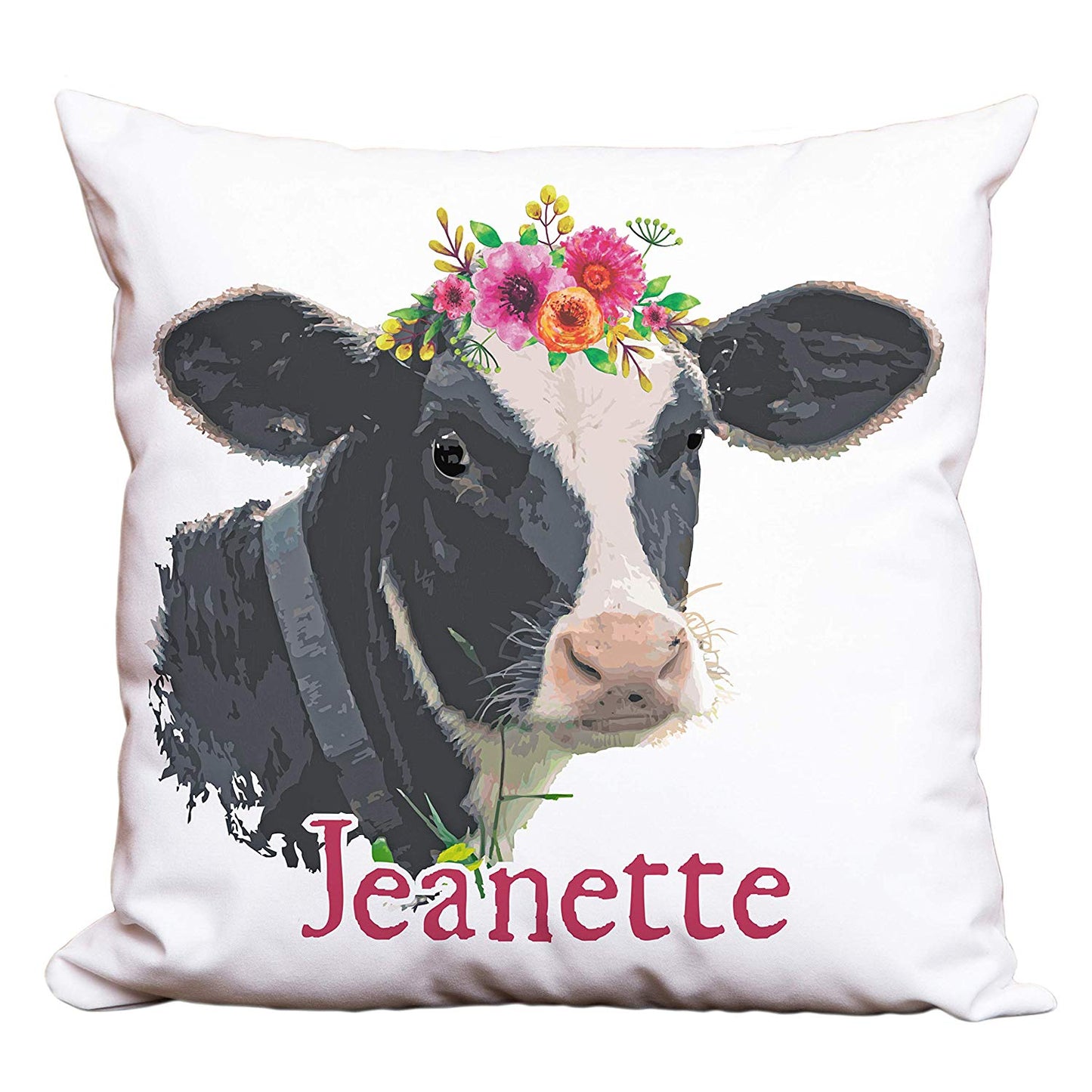 Holstein Cow Modern Farmhouse Personalized Decorative Pillow