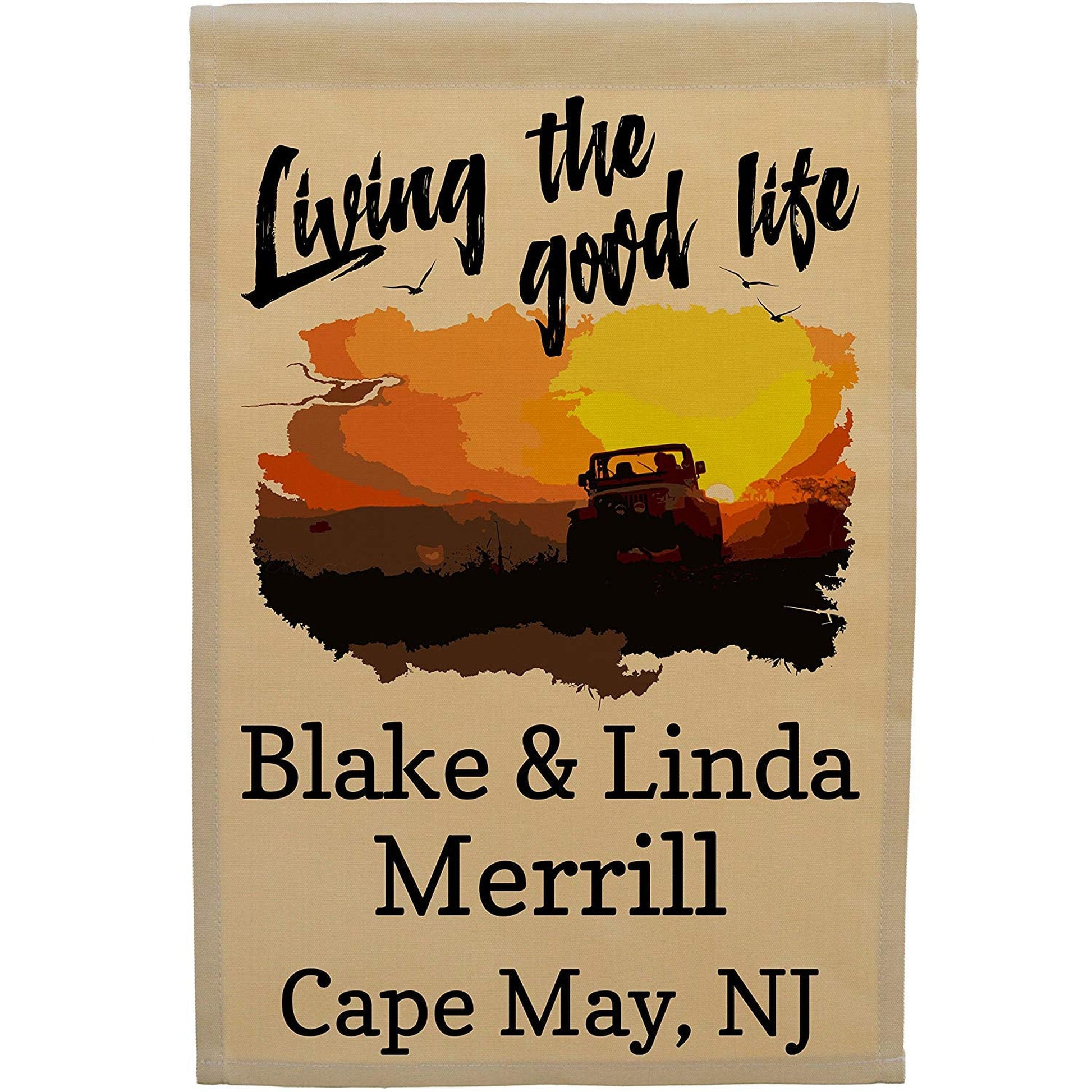 Living The Good Life Personalized Outdoor Flag with ATV