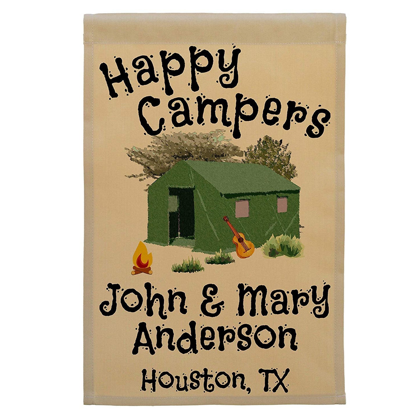 Happy Campers Personalized Camping Flag with Tent