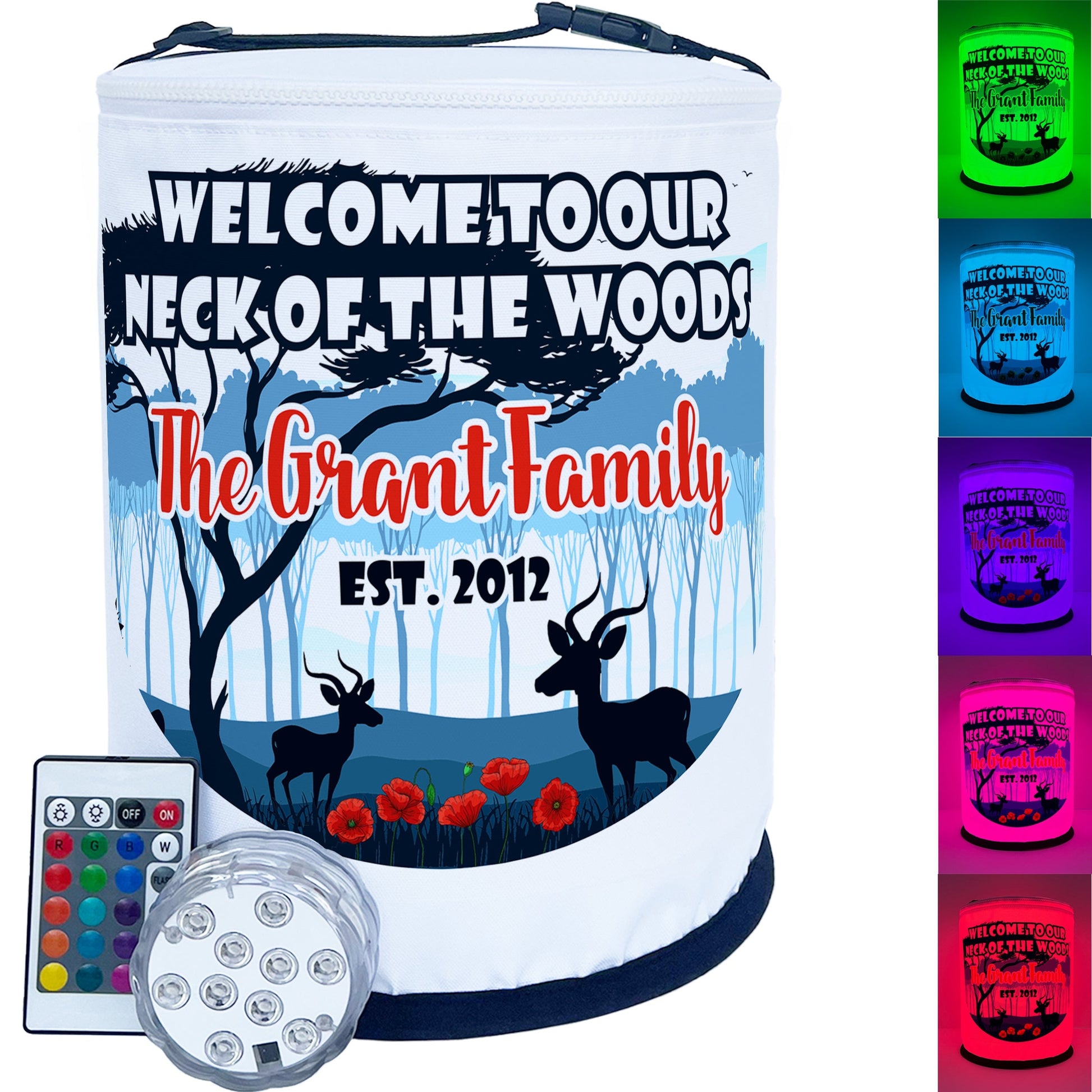 Welcome to Our Neck of the Woods LED Lantern