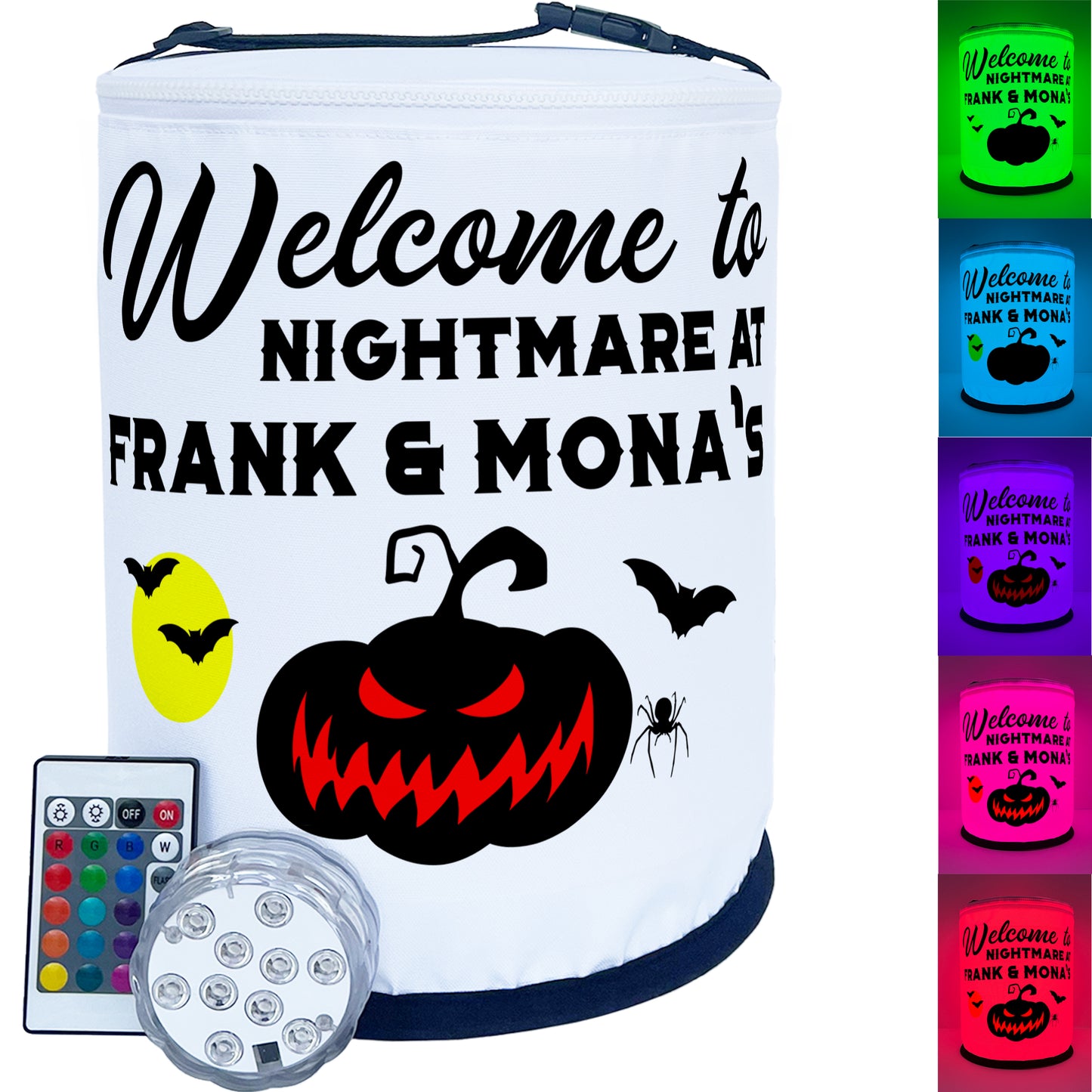 Welcome to Nightmare at Our House Halloween LED Lantern