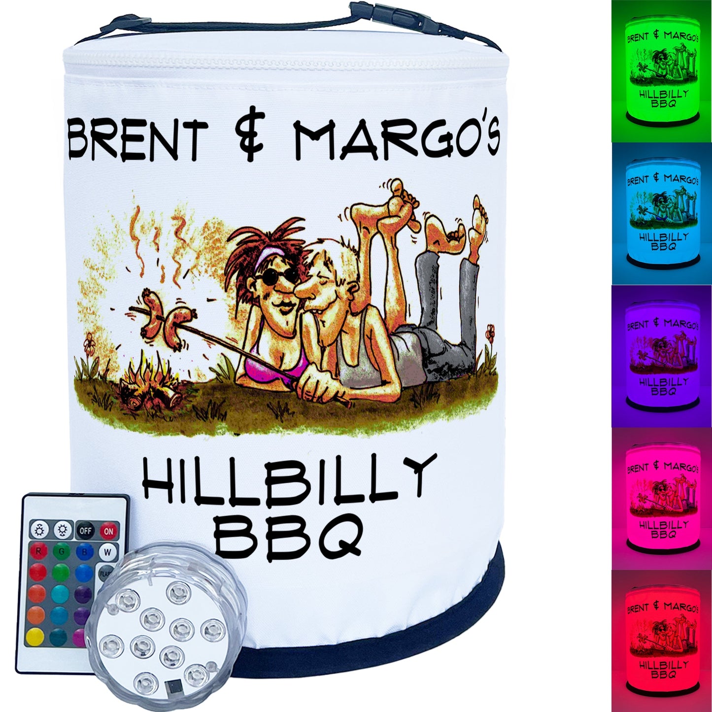 Hillbilly BBQ, Personalized Color Changing LED Party Lantern
