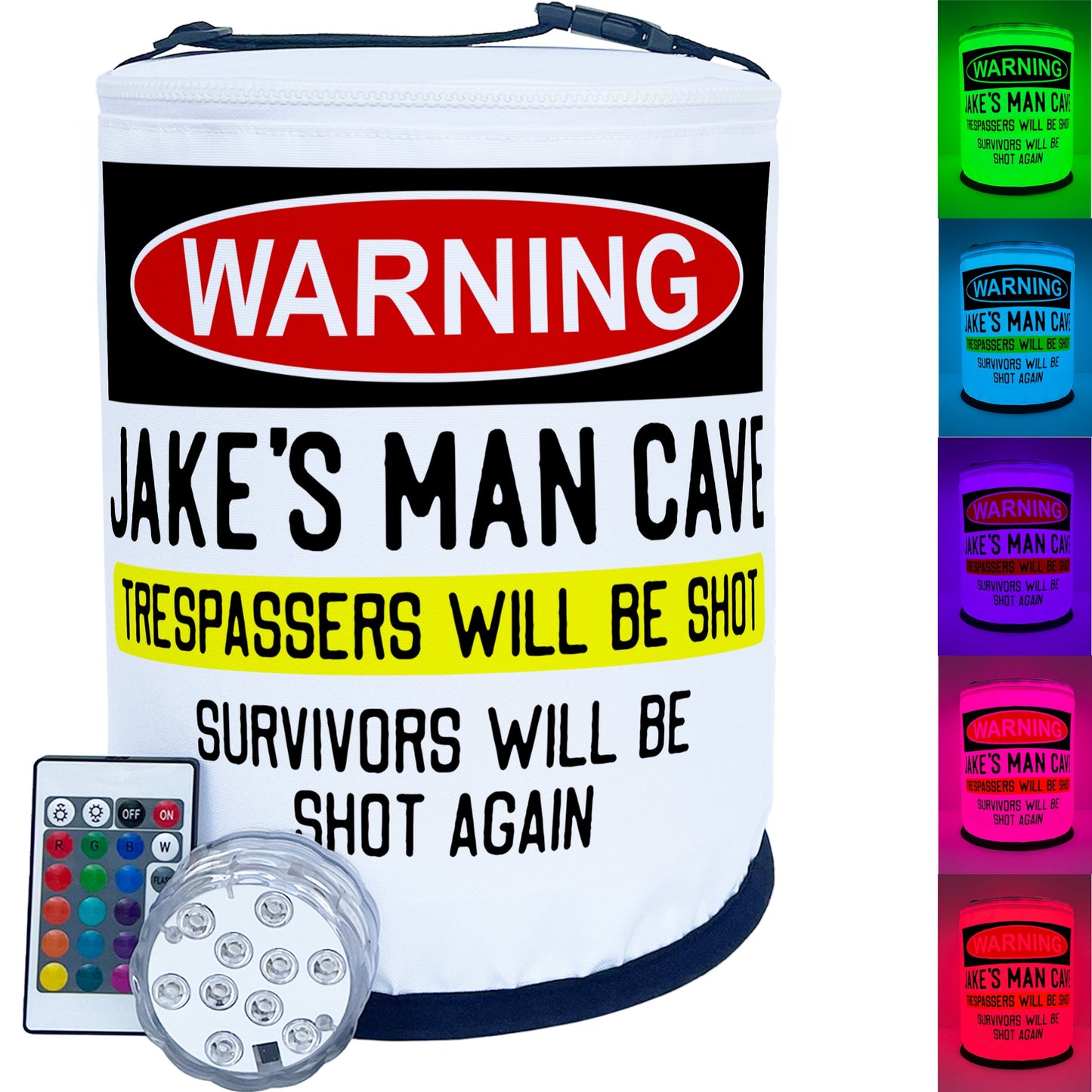 Warning Trespassers Will Be Shot - Man Cave LED Decoration