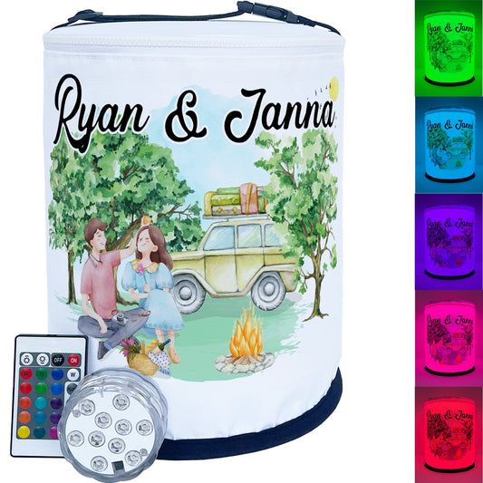 Watercolor Camping or Picnic Color Changing LED Lantern