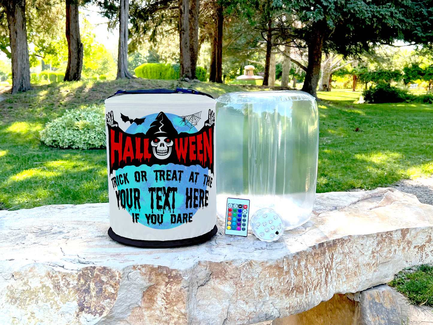 Trick or Treat at Our House If You Dare Halloween LED Lantern