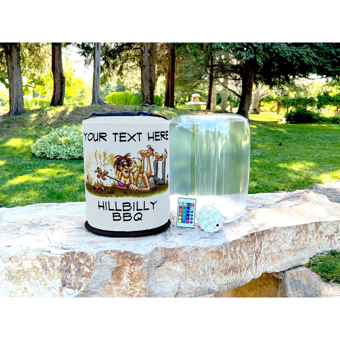 Hillbilly BBQ, Personalized Color Changing LED Party Lantern