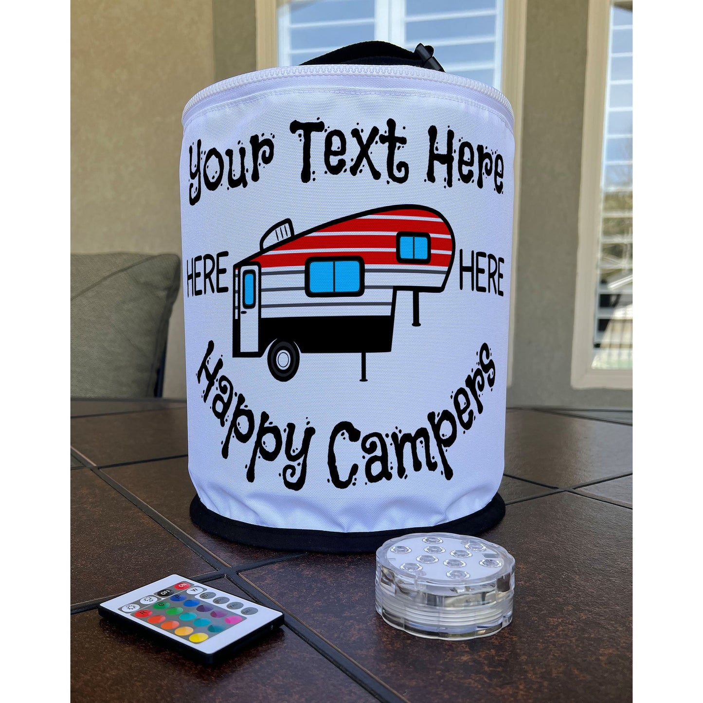 Happy Campers Personalized Color Changing 5th Wheel LED Camping Light