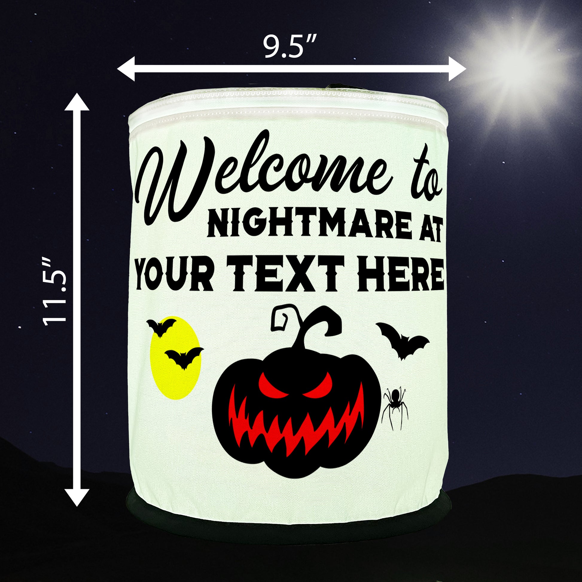 Welcome to Nightmare at Our House Halloween LED Lantern