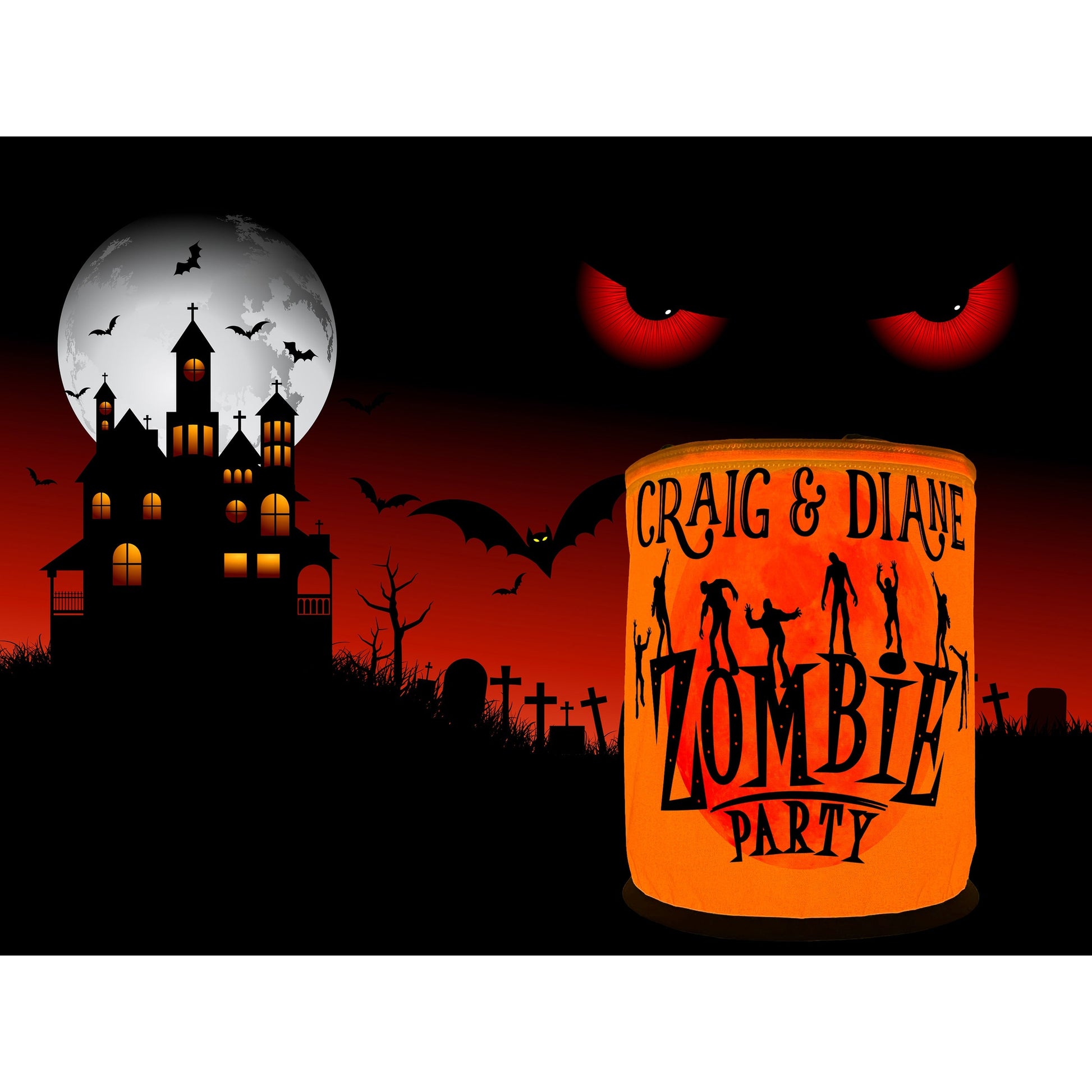 Zombie Party Color Changing LED Halloween Lantern