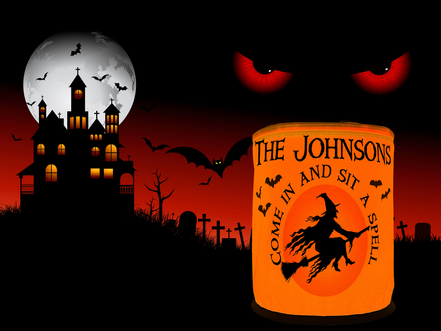 Come in and Sit a Spell, Witch Halloween LED Lantern