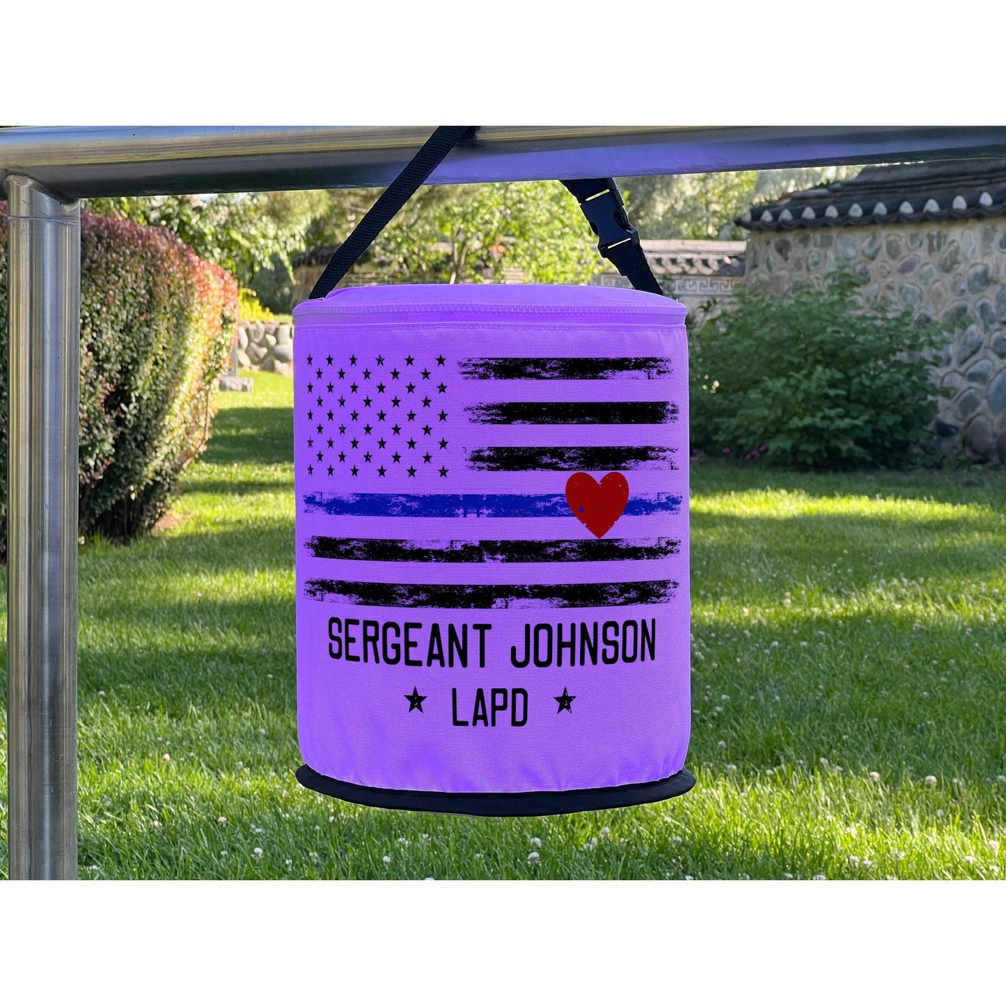 Thin Blue Line Police Officer - Indoor or Outdoor LED Party Decoration