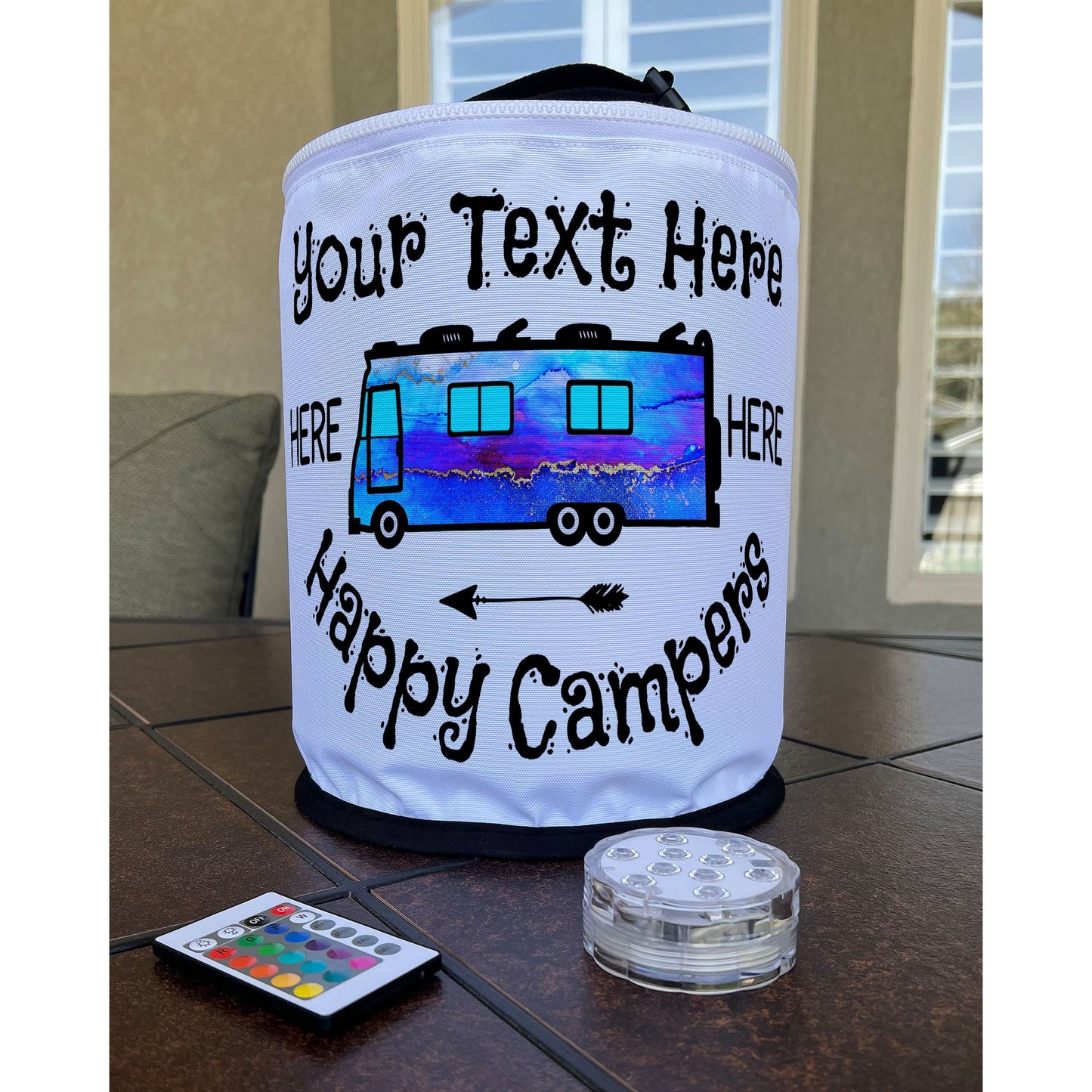 Happy Campers Personalized Color Changing LED Camping Lantern