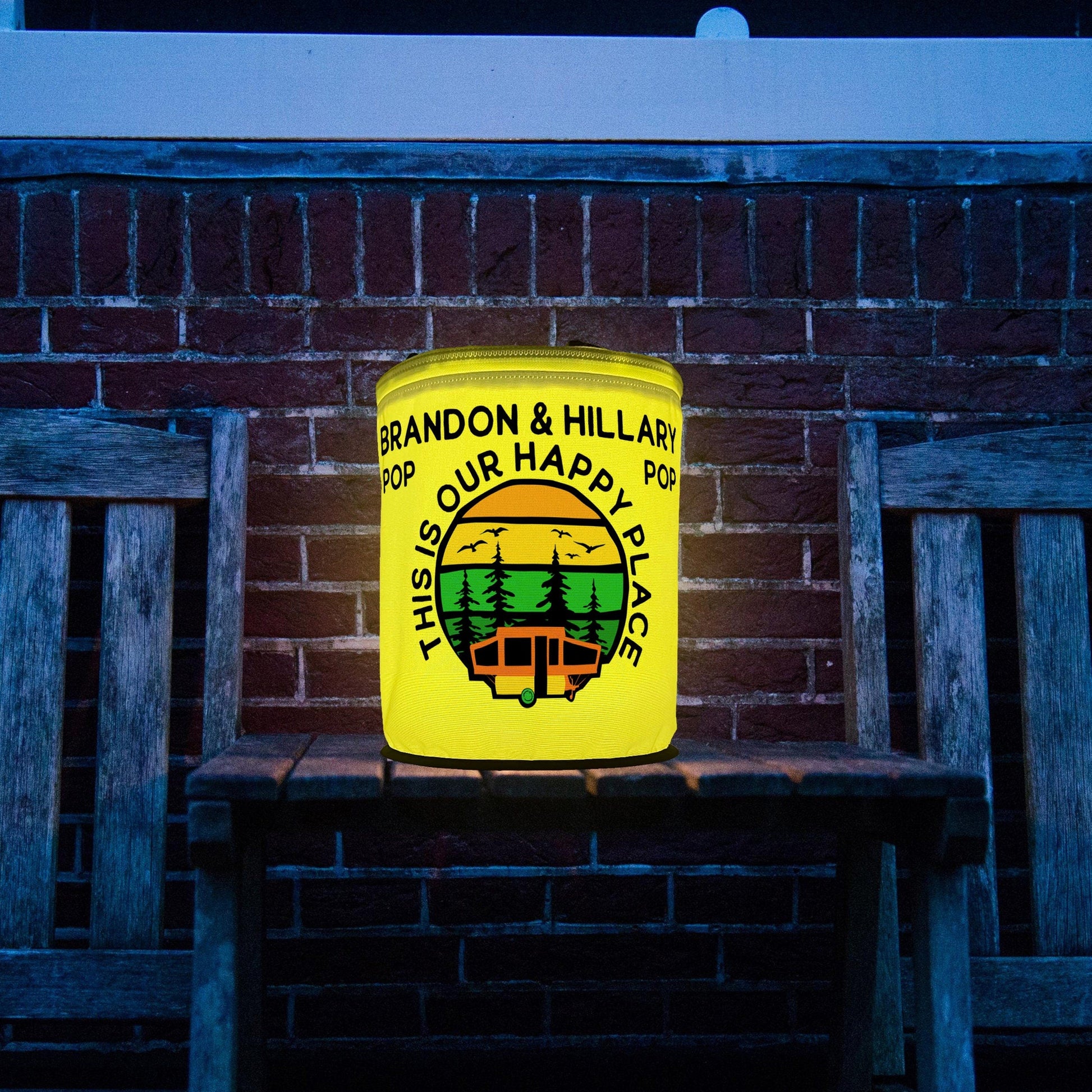 This is Our Happy Place Pop-Up Tent Trailer LED Lantern