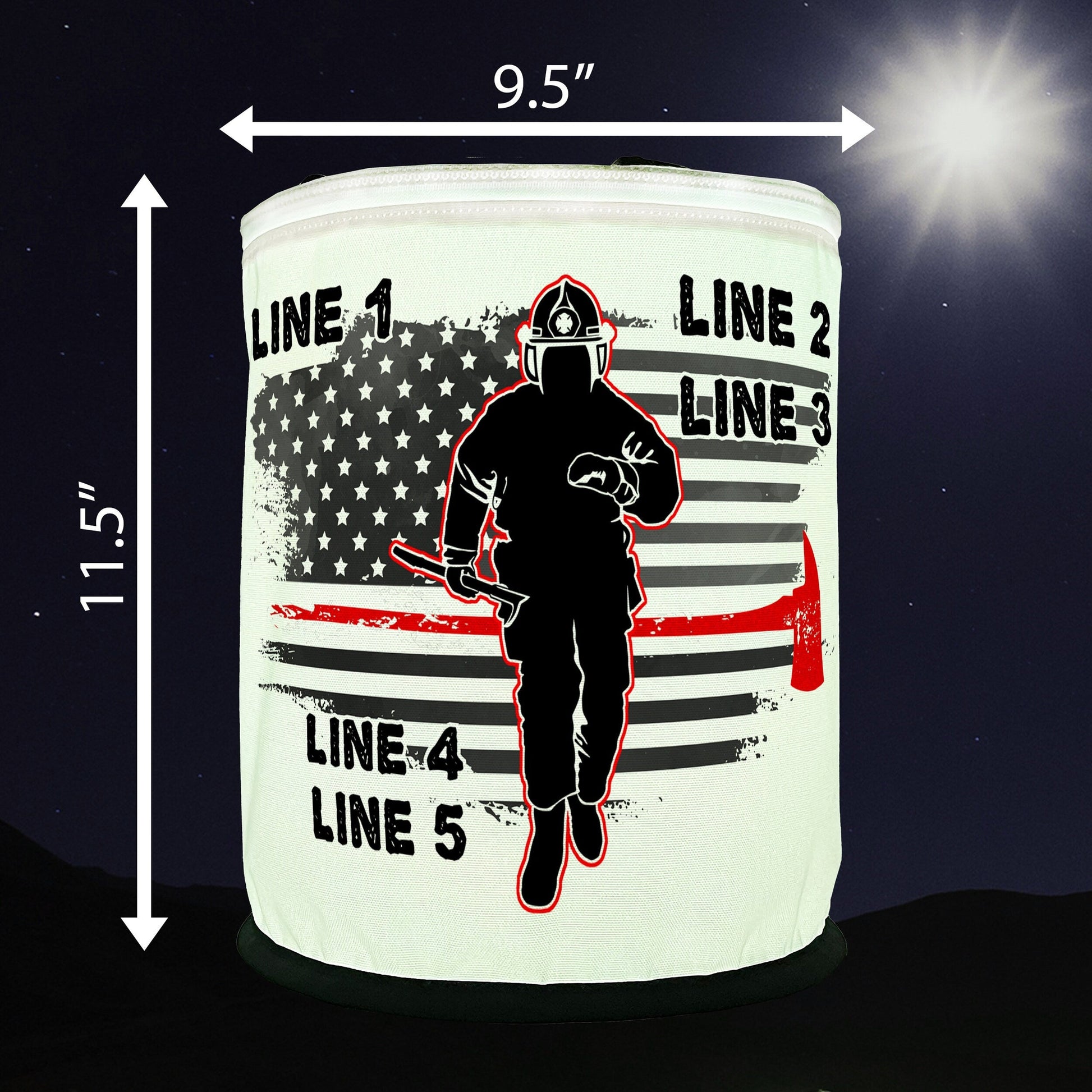 Thin Red Line Firefighter LED Lantern