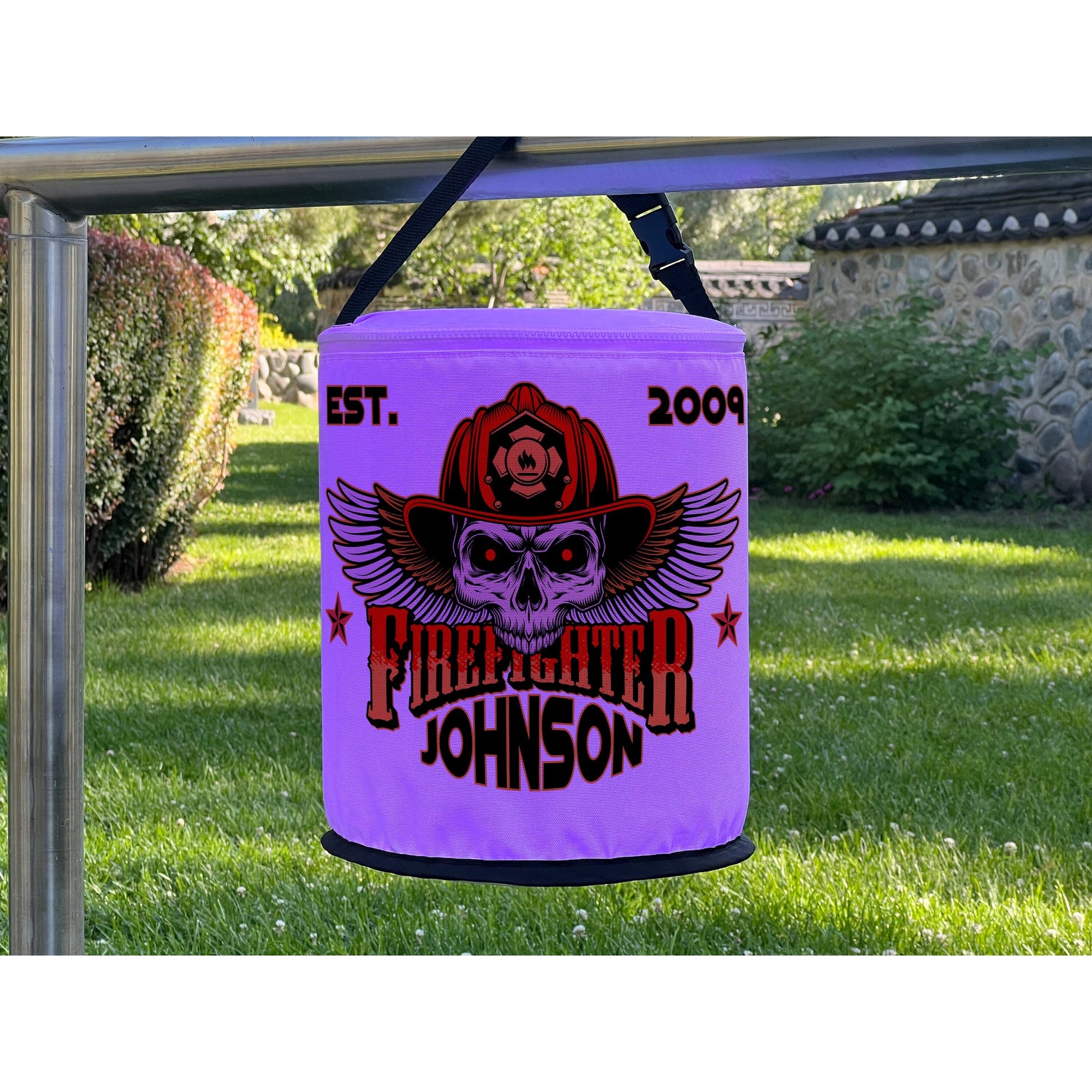 Firefighter Winged Skull LED Decoration