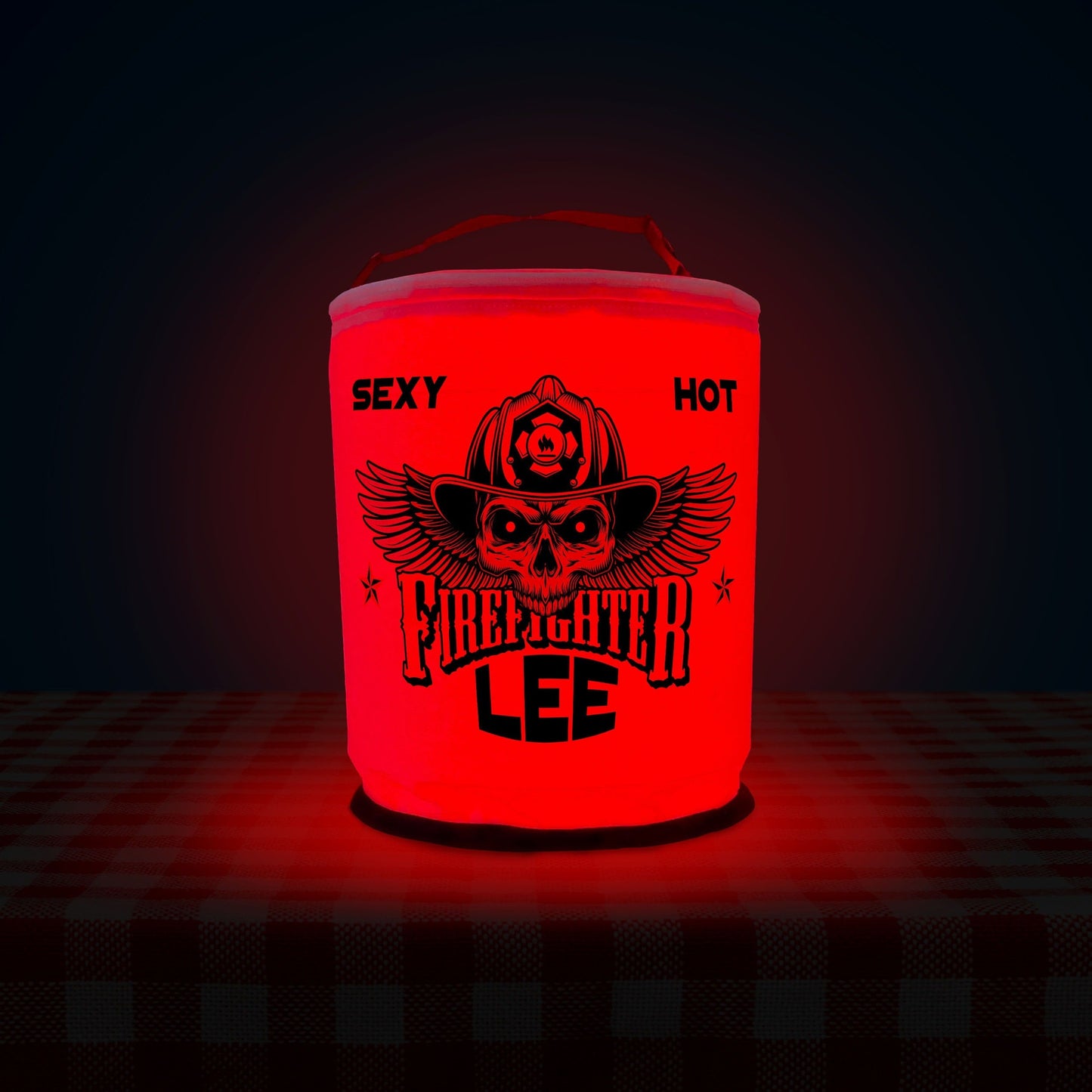 Firefighter Winged Skull LED Decoration
