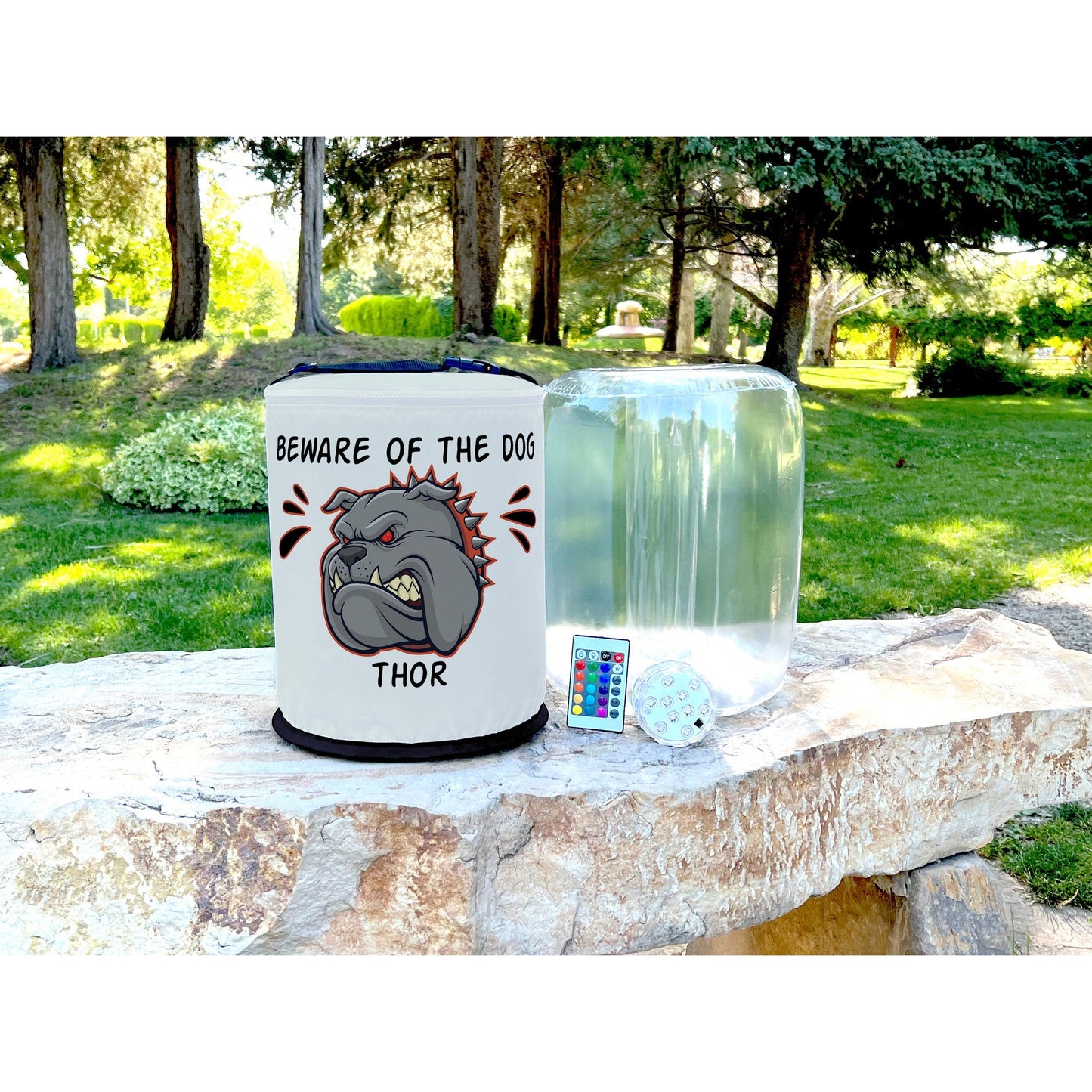Customized Bull Dog Color Changing LED Lantern