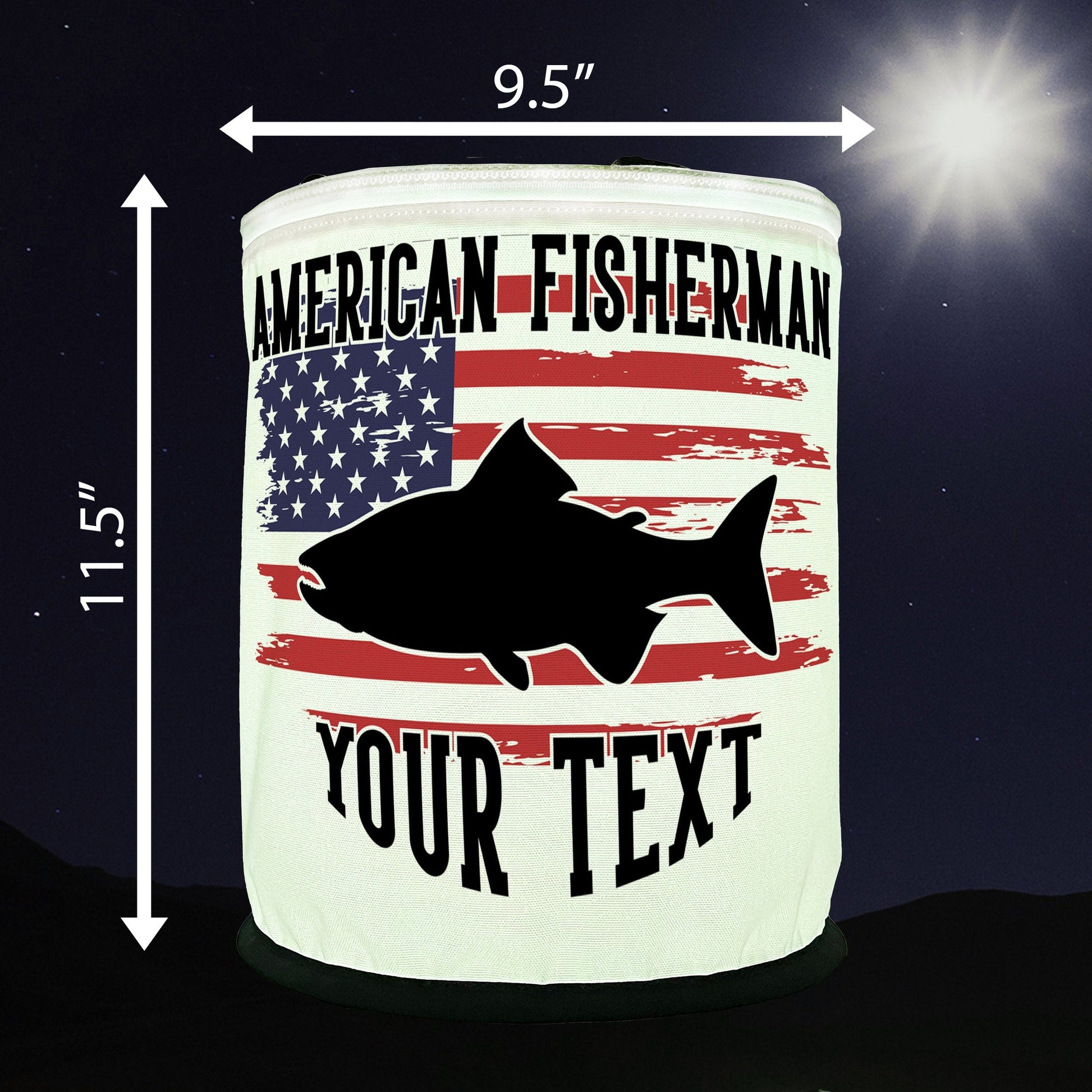 American Fisherman US Flag Color Changing LED Party Lantern
