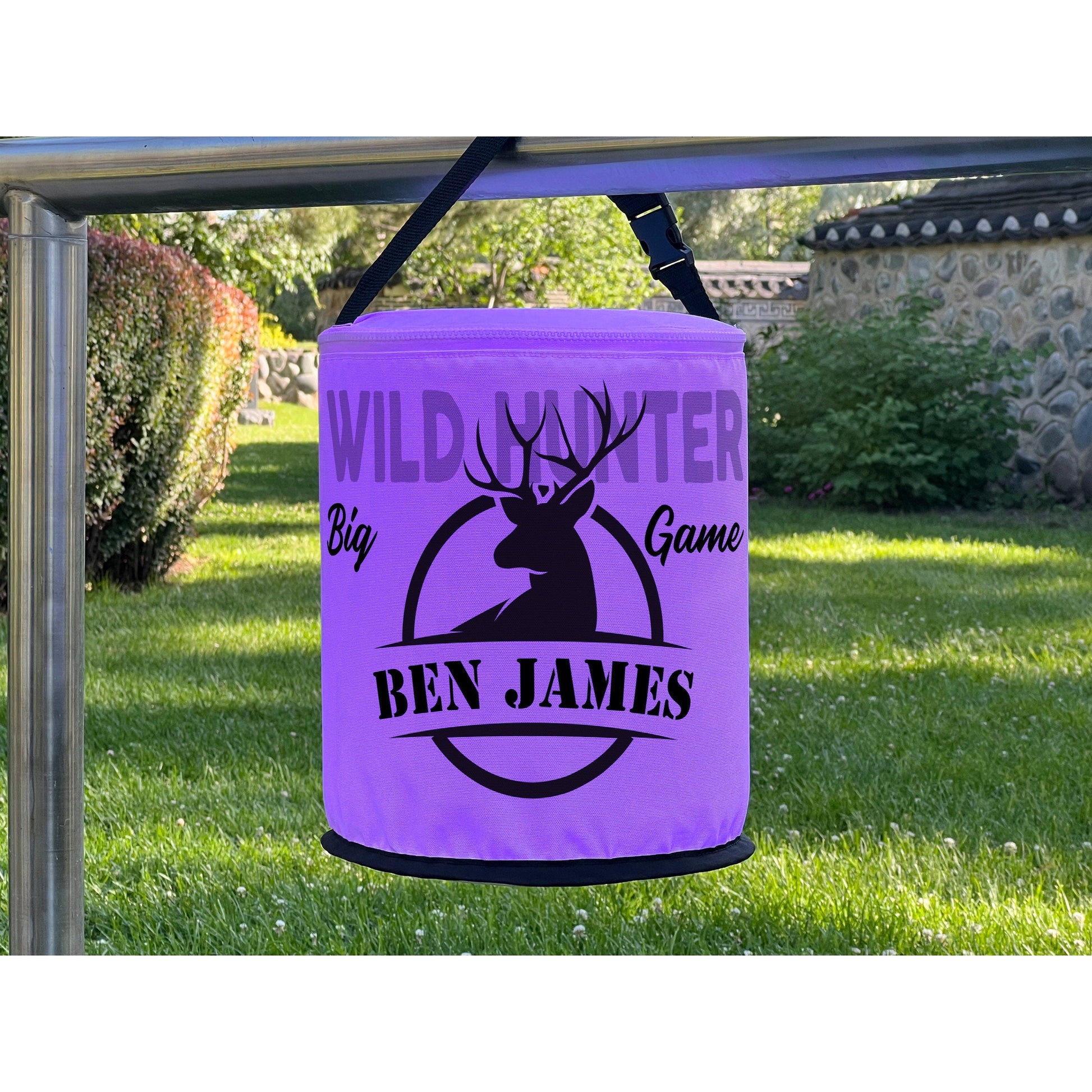 Wild Hunter with Buck Deer Silhouette LED Lantern