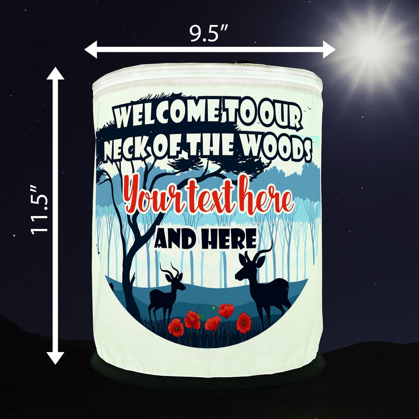 Welcome to Our Neck of the Woods LED Lantern