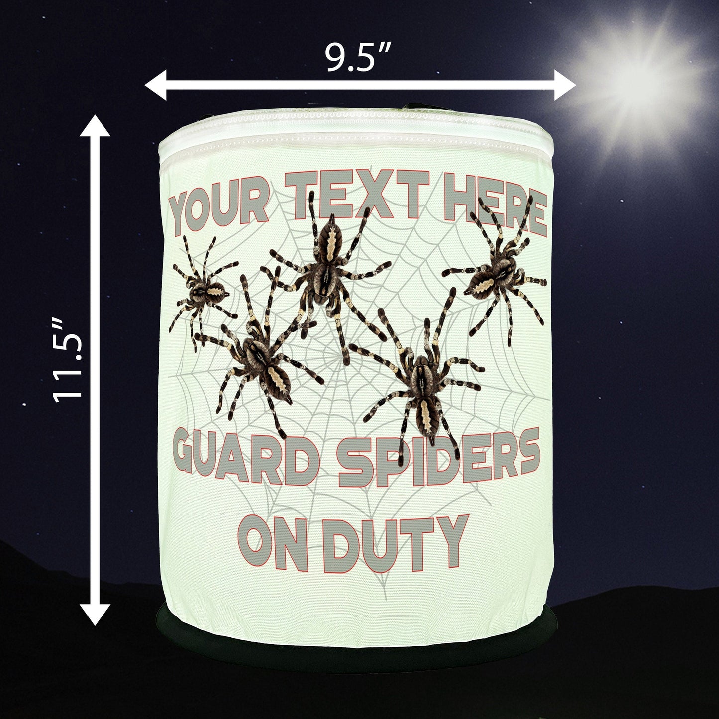 Guard Spiders On Duty LED Halloween Decoration