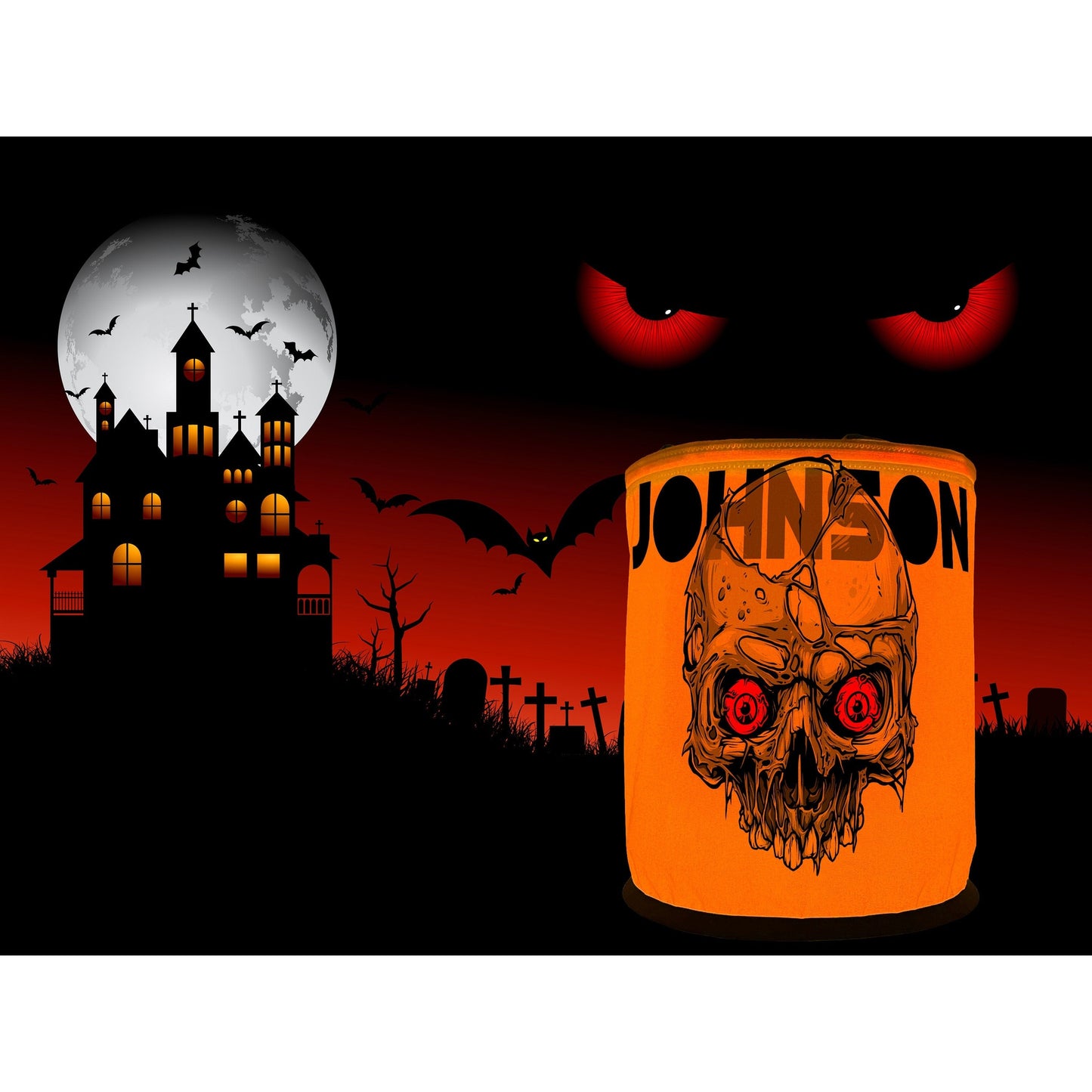 Flashing Eyes Mummy Skull LED Halloween Party Lantern