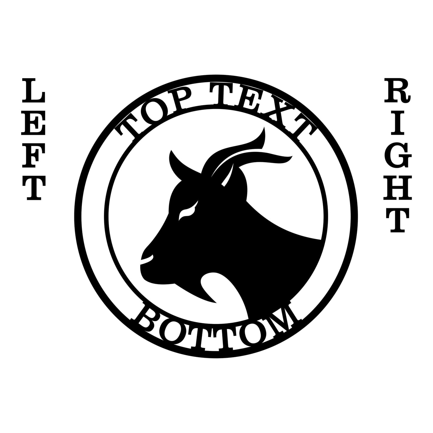 GOAT Silhouette Design Personalized Color Changing LED Lantern