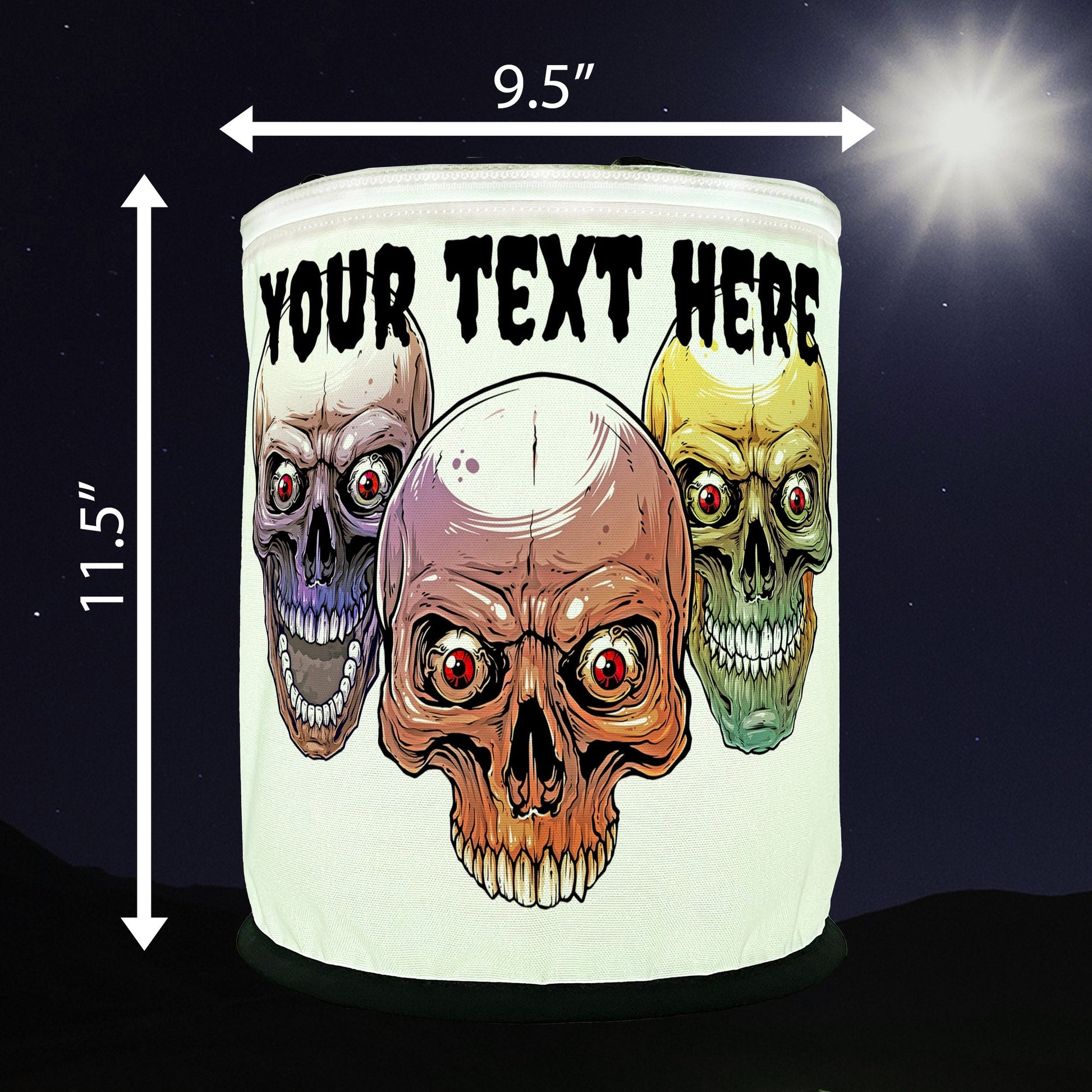 Three Skulls Color Changing LED Halloween Decoration