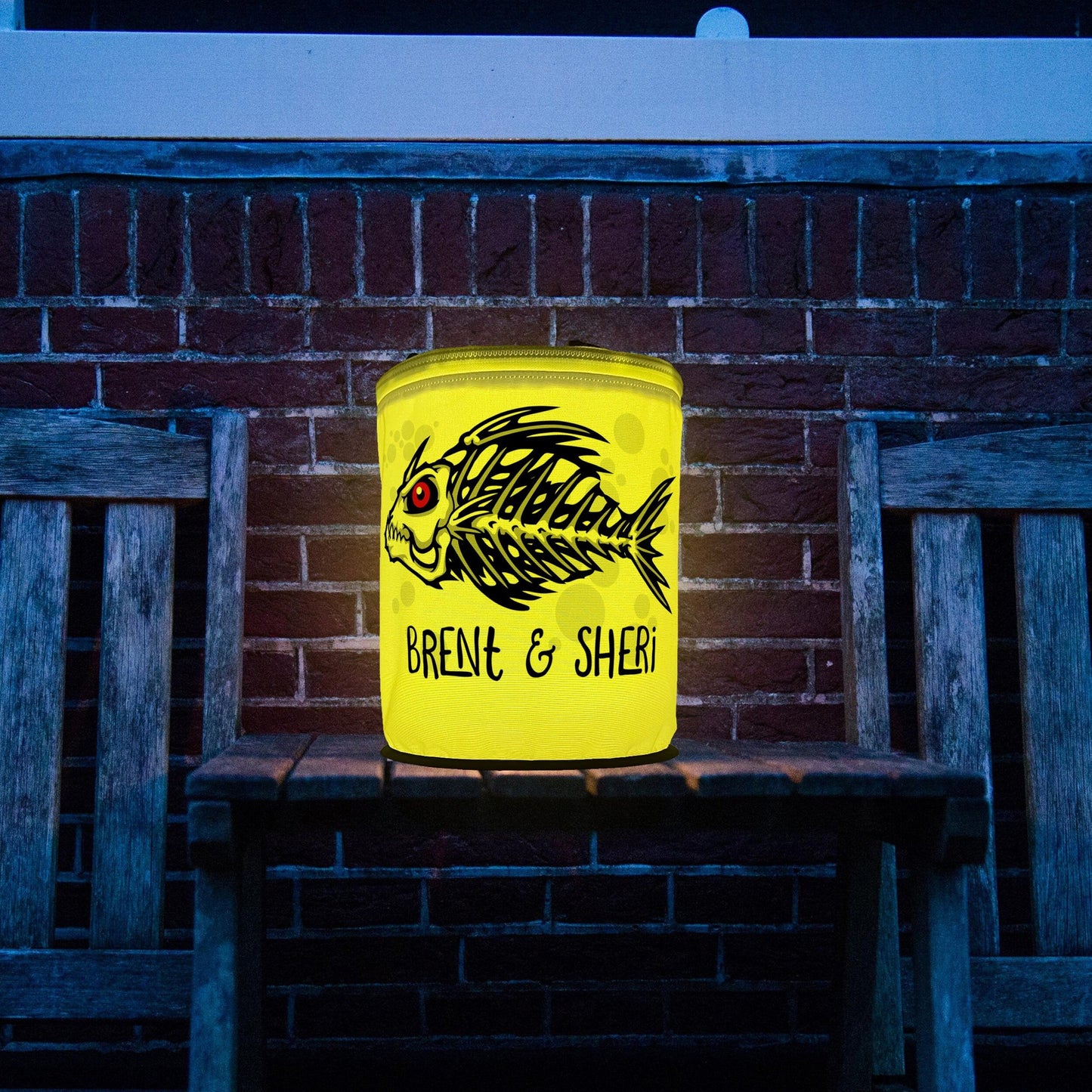 Fish Skeleton Color Changing LED Halloween Party Lantern